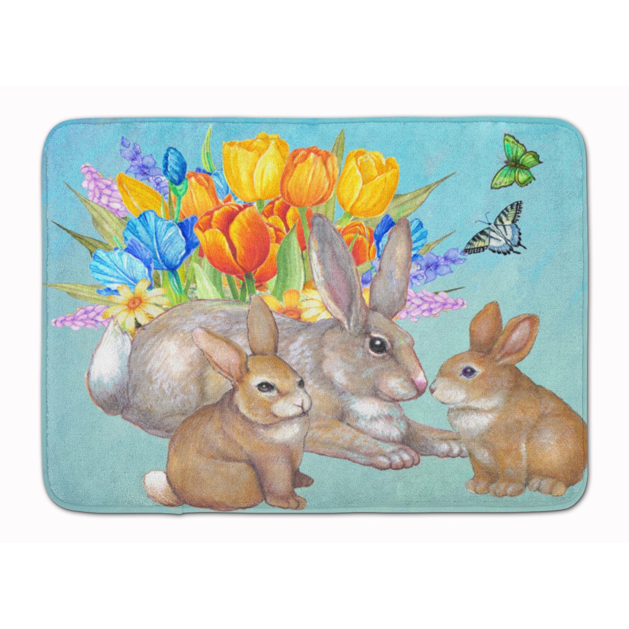 'Caroline'S Treasures Bunny Family Easter Rabbit Floor Mat, 19'''' X 27'''', Multicolor''
