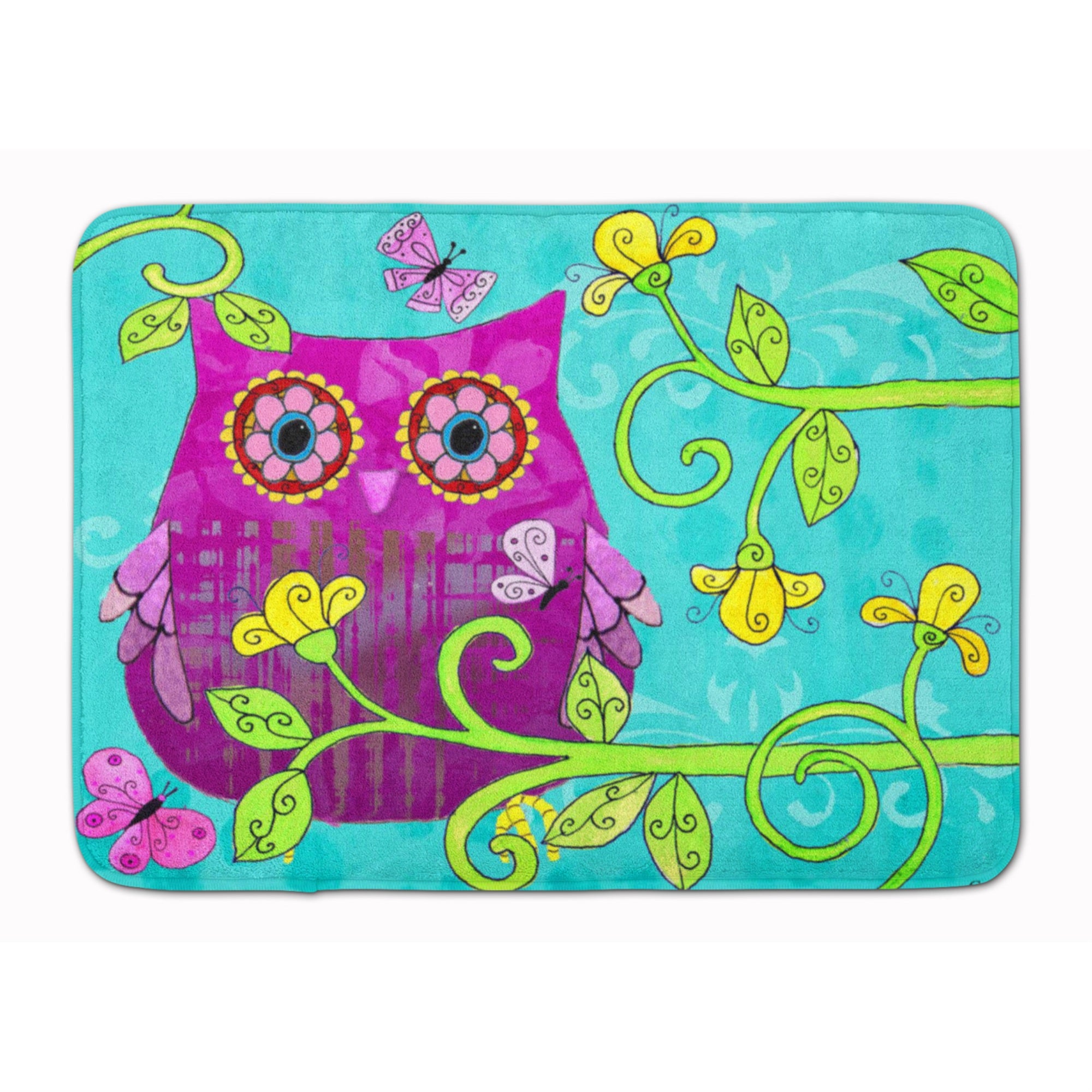 'Caroline'S Treasures Sittin In The Flowers Owl Floor Mat, 19'''' X 27'''', Multicolor''