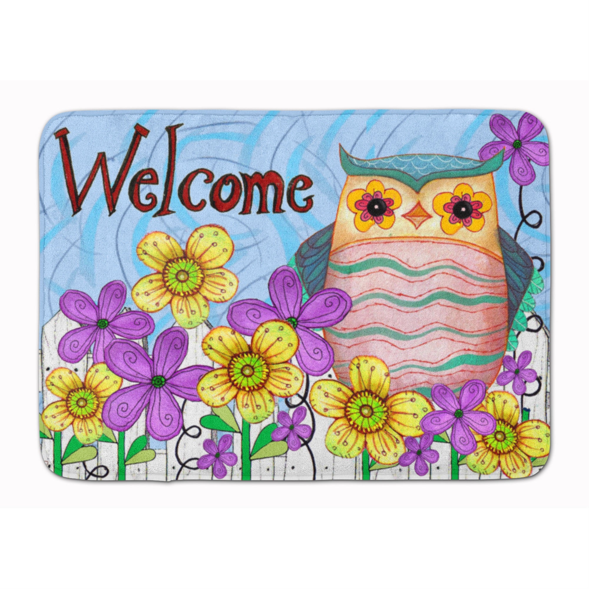 'Caroline'S Treasures Welcome Owl Floor Mat, 19'''' X 27'''', Multicolor''