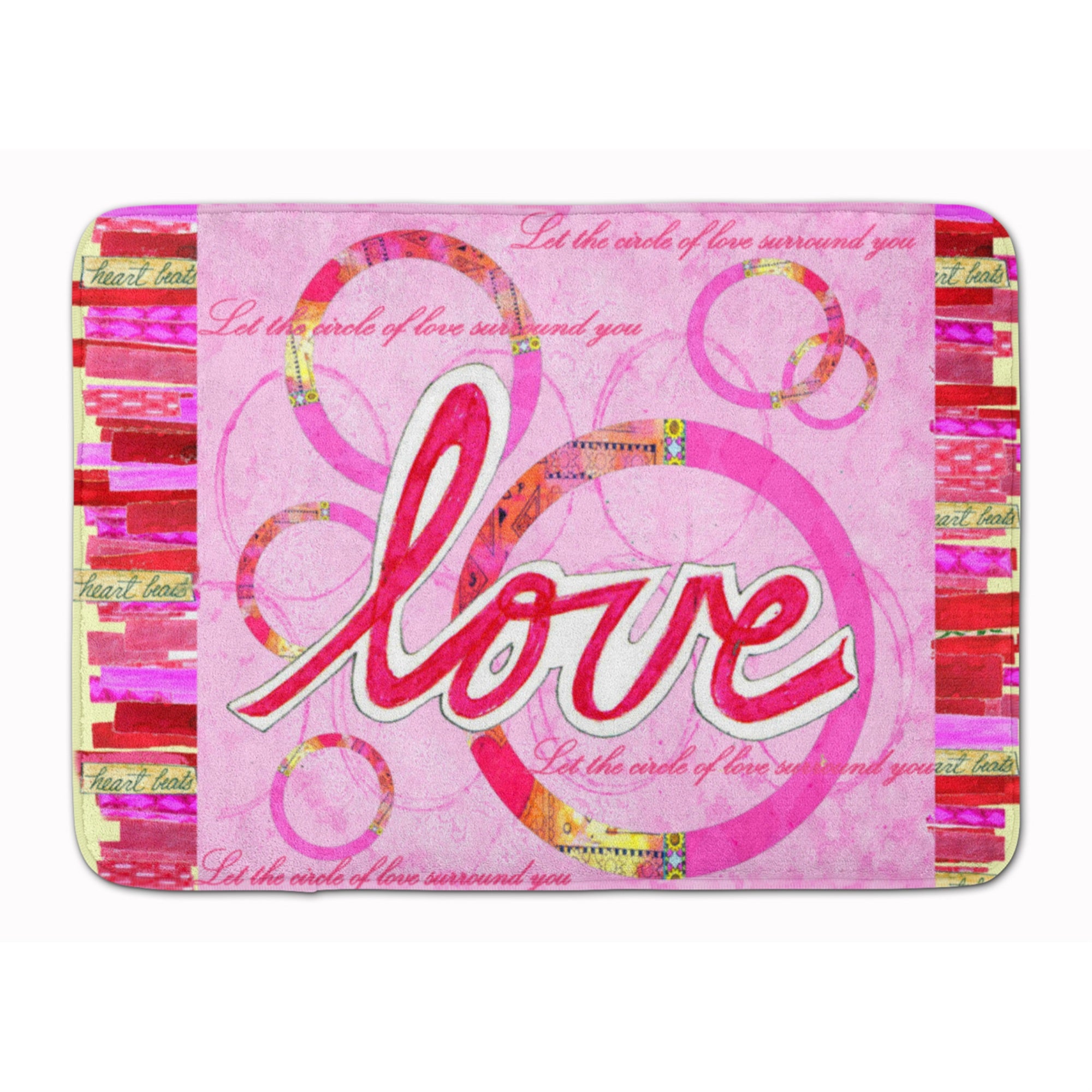Carolines Treasures Love is a Circle Valentines Day Floor Mat, 19 x 27, Multicolor