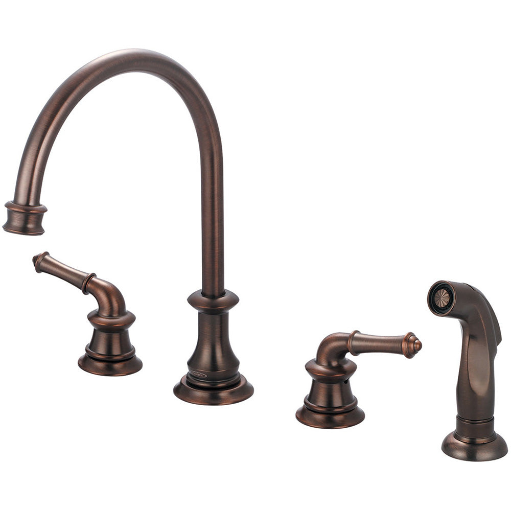 Del Mar 2DM201ORB Del Mar Two Handle Kitchen Widespread Faucet  Oil Rubbed Bronze