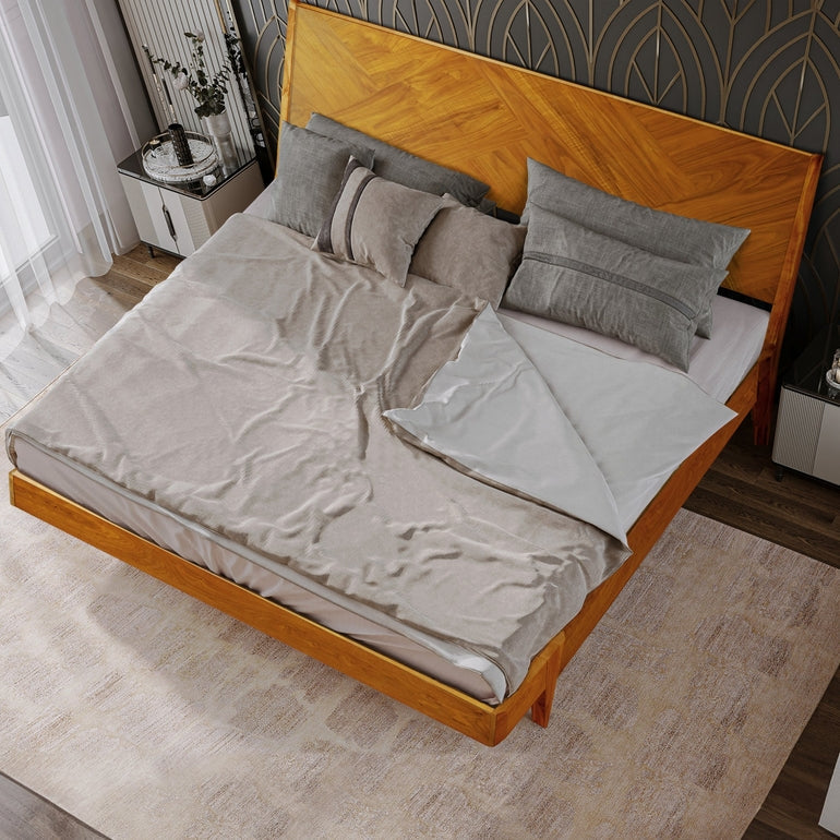 Rorns Gazelle Platform Bed Frame With Headboard for Ultimate Comfort