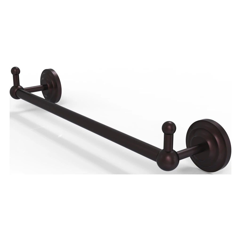 Prestige Que New Collection 18 Inch Towel Bar With Integrated Hooks - Pqn-41-18-Peg-Abz