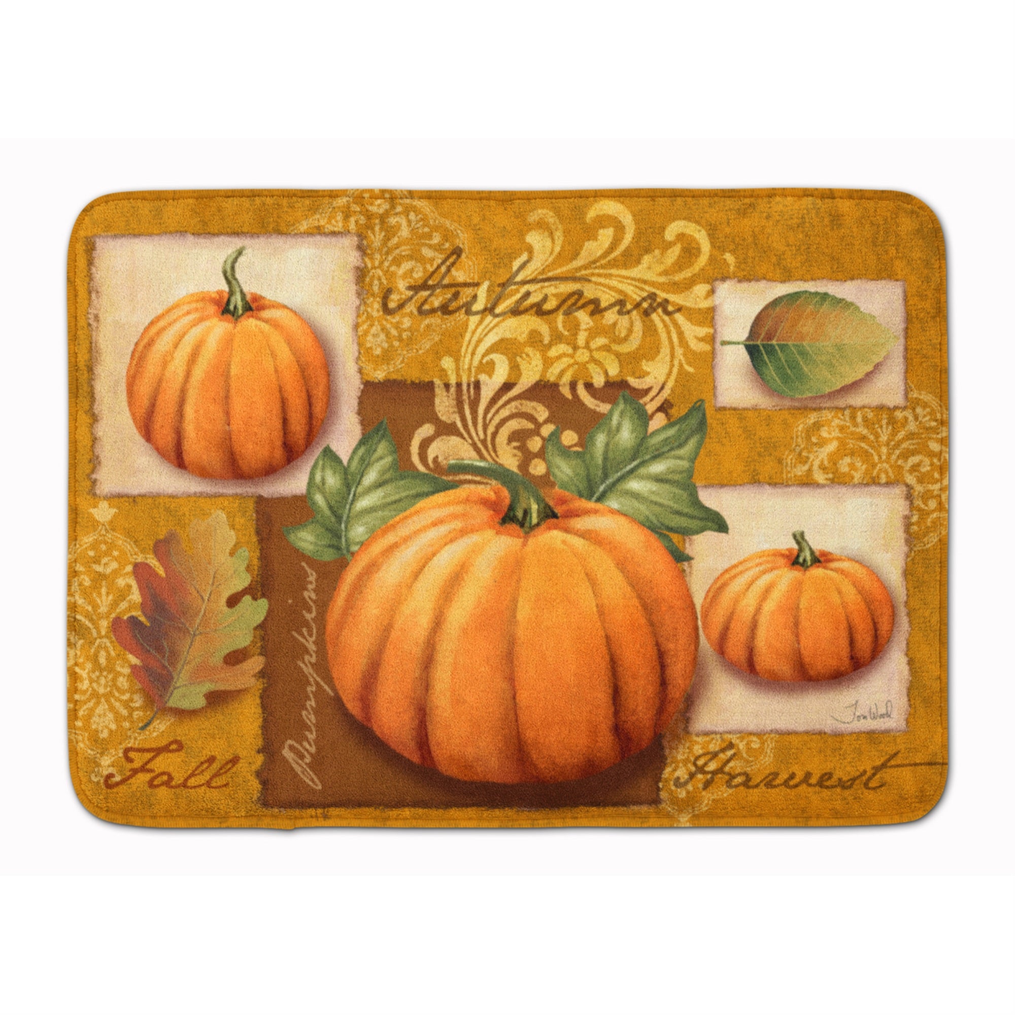 'Caroline'S Treasures Fall Harvest Pumpkins Floor Mat, 19'''' X 27'''', Multicolor''