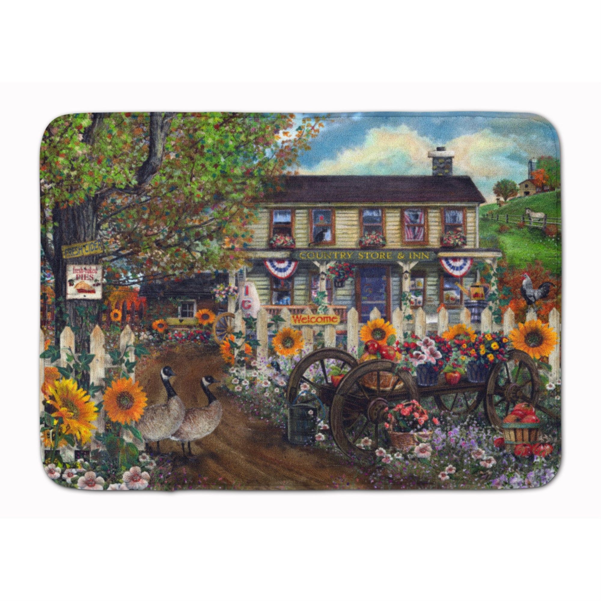 'Caroline'S Treasures Sunflowers And The Old Country Store Floor Mat, 19'''' X 27'''', Multicolor''