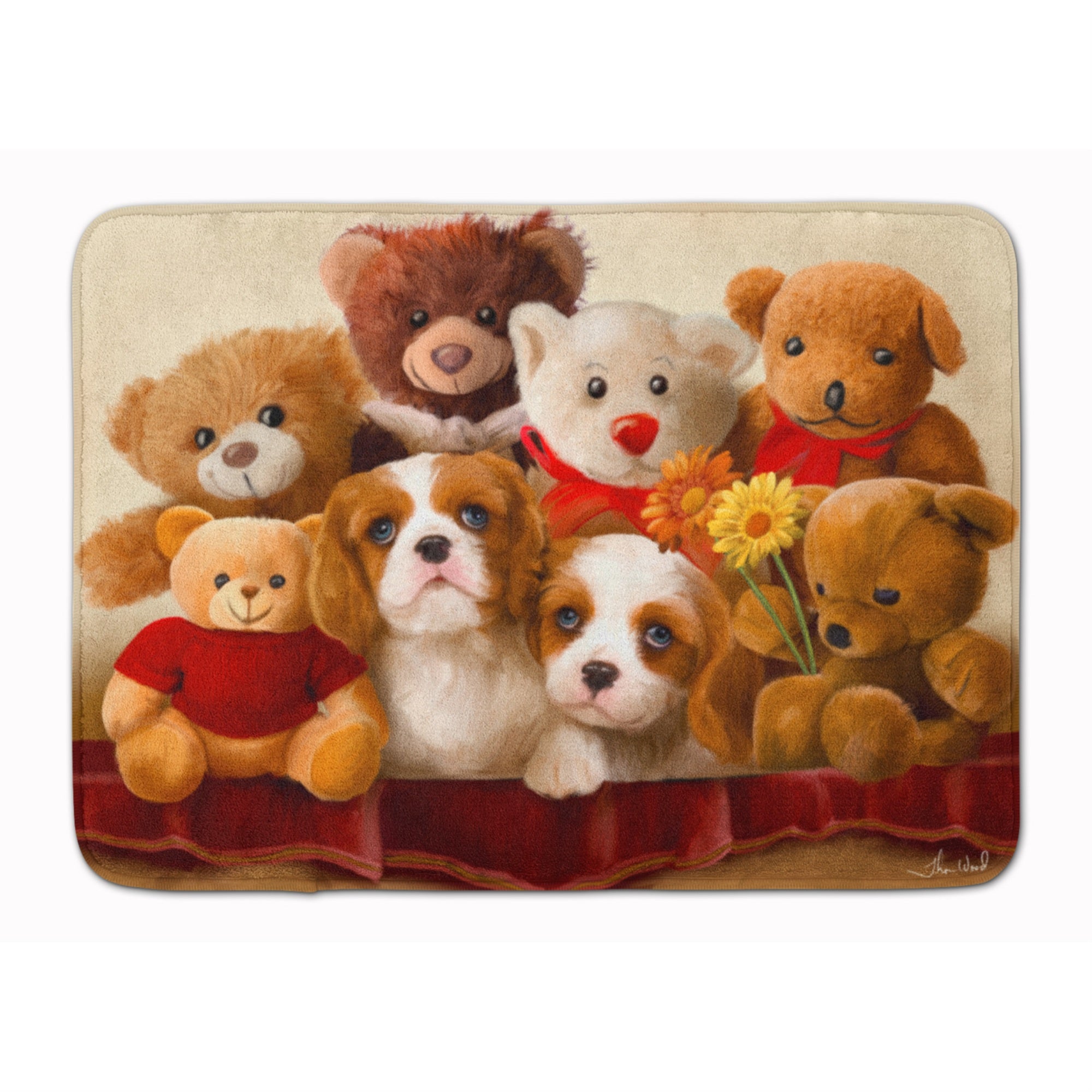 'Caroline'S Treasures Cavalier Spaniel Friends Forever Floor Mat, 19'''' X 27'''', Multicolor''