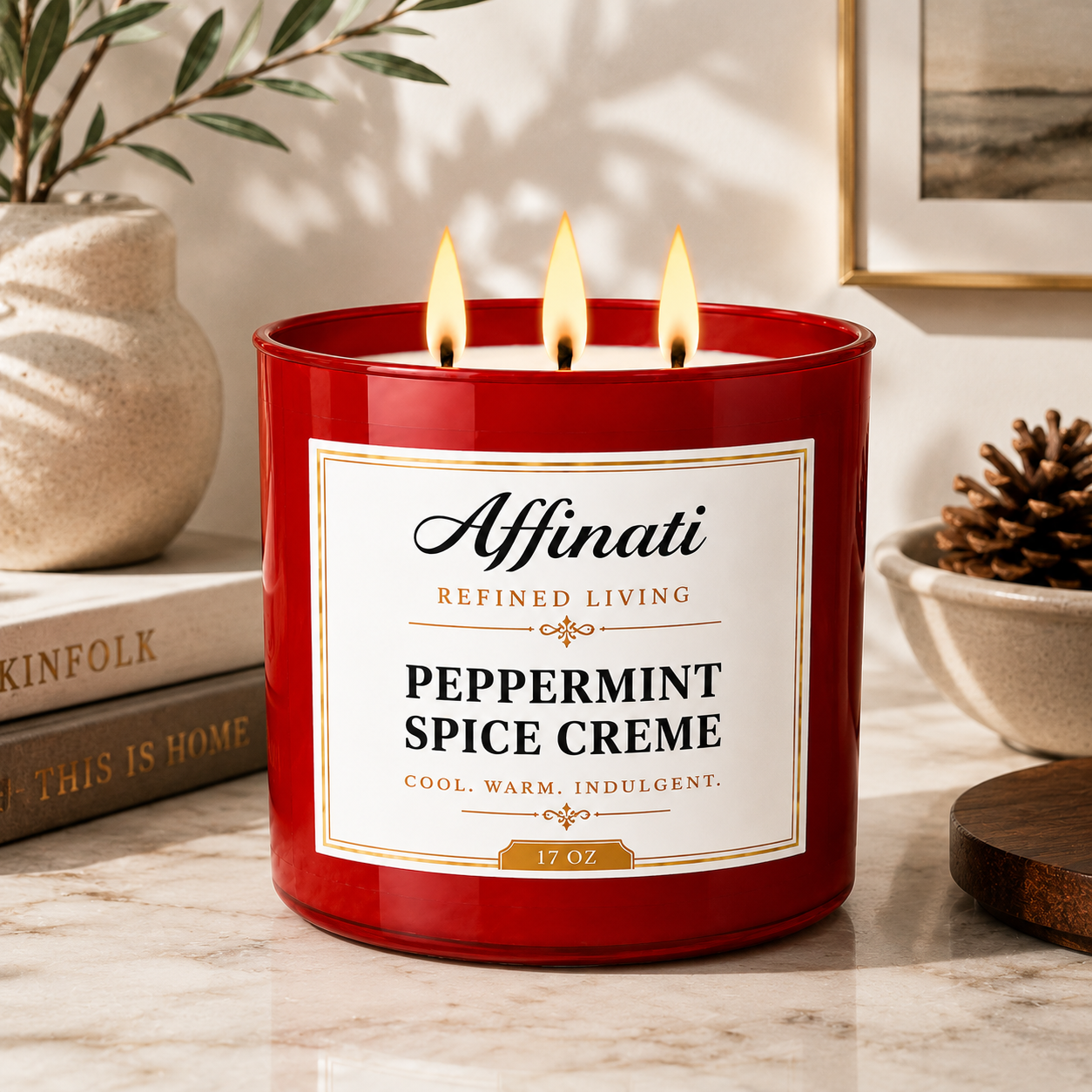 Peppermint Spice Creme 3-Wick Candle