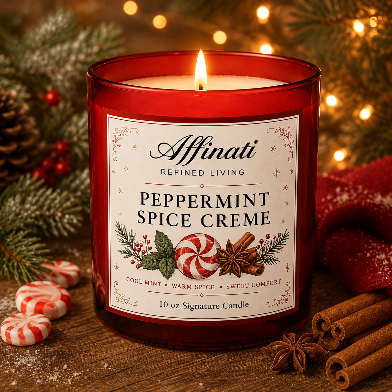 Peppermint Spice Creme Signature Candle