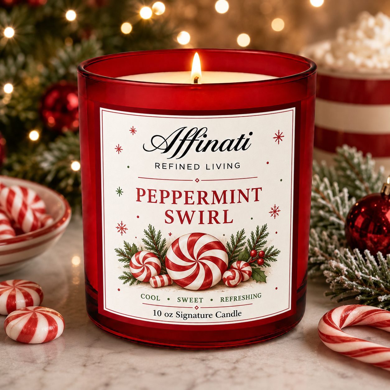 Peppermint Swirl Signature Candle