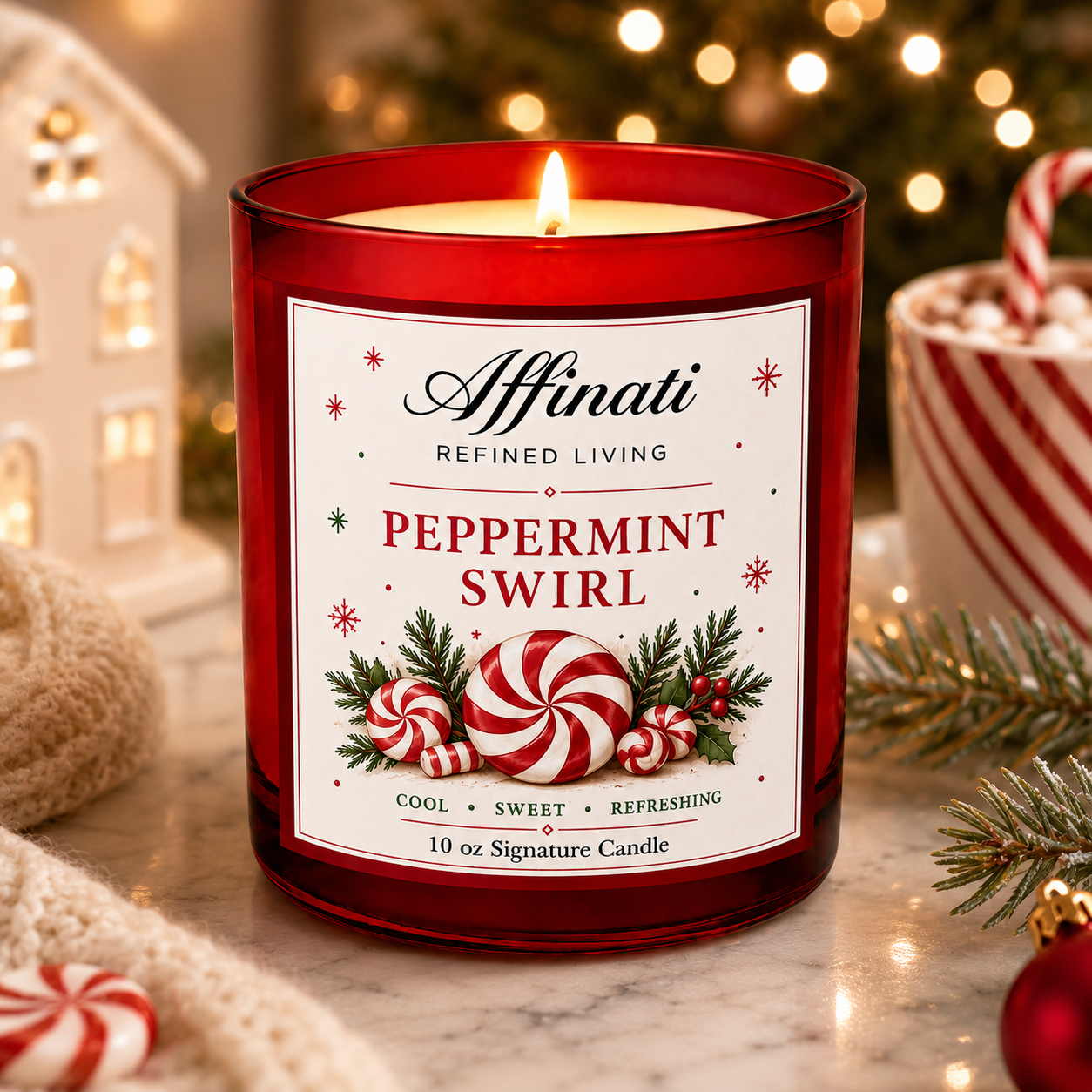 Peppermint Swirl Signature Candle