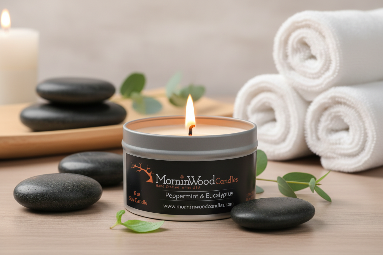 Peppermint and Eucalyptus -Soy Tin Collection