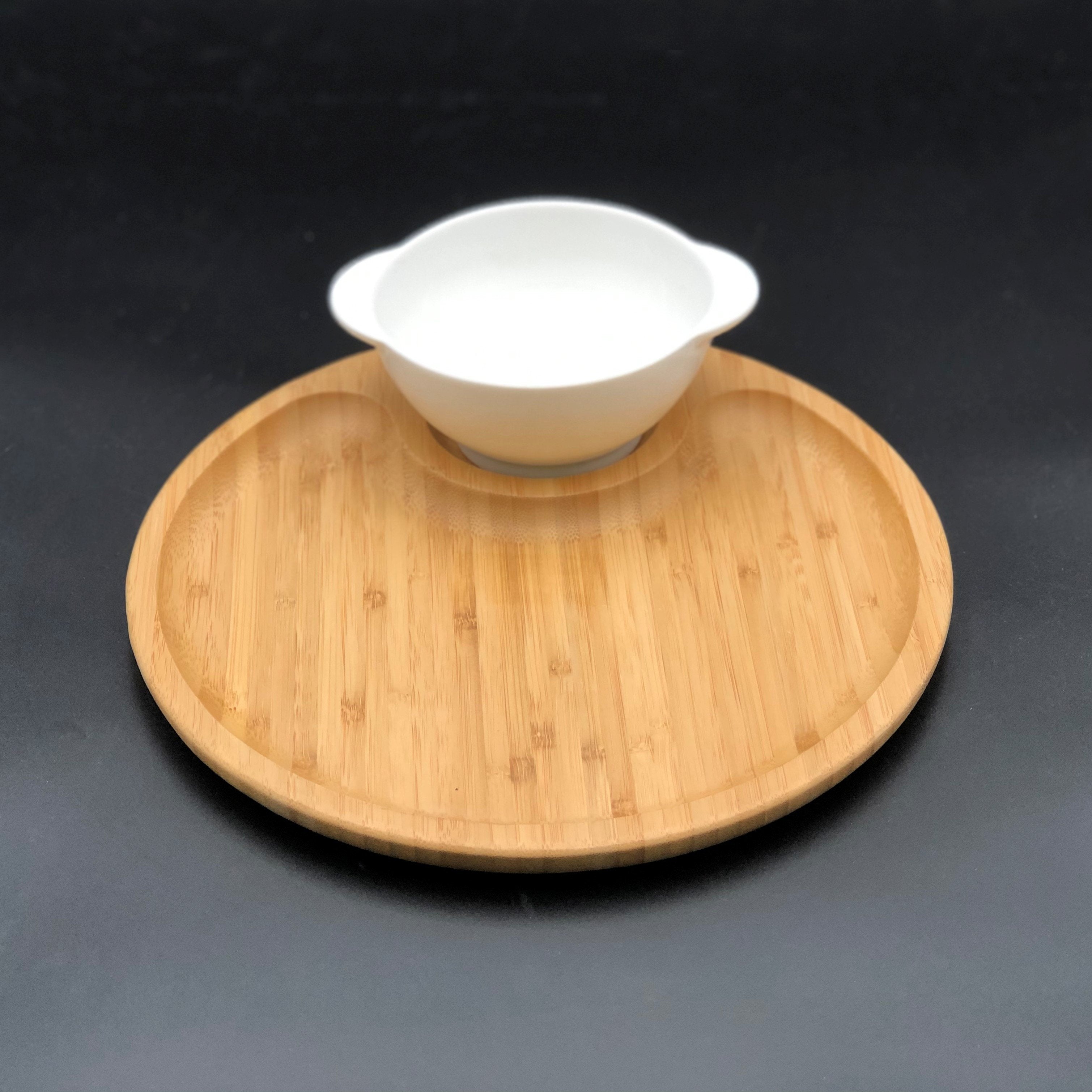 Bamboo And Fine Porcelain Set For Single Serve Soup Or Cereal Or Your Favorite Dessert