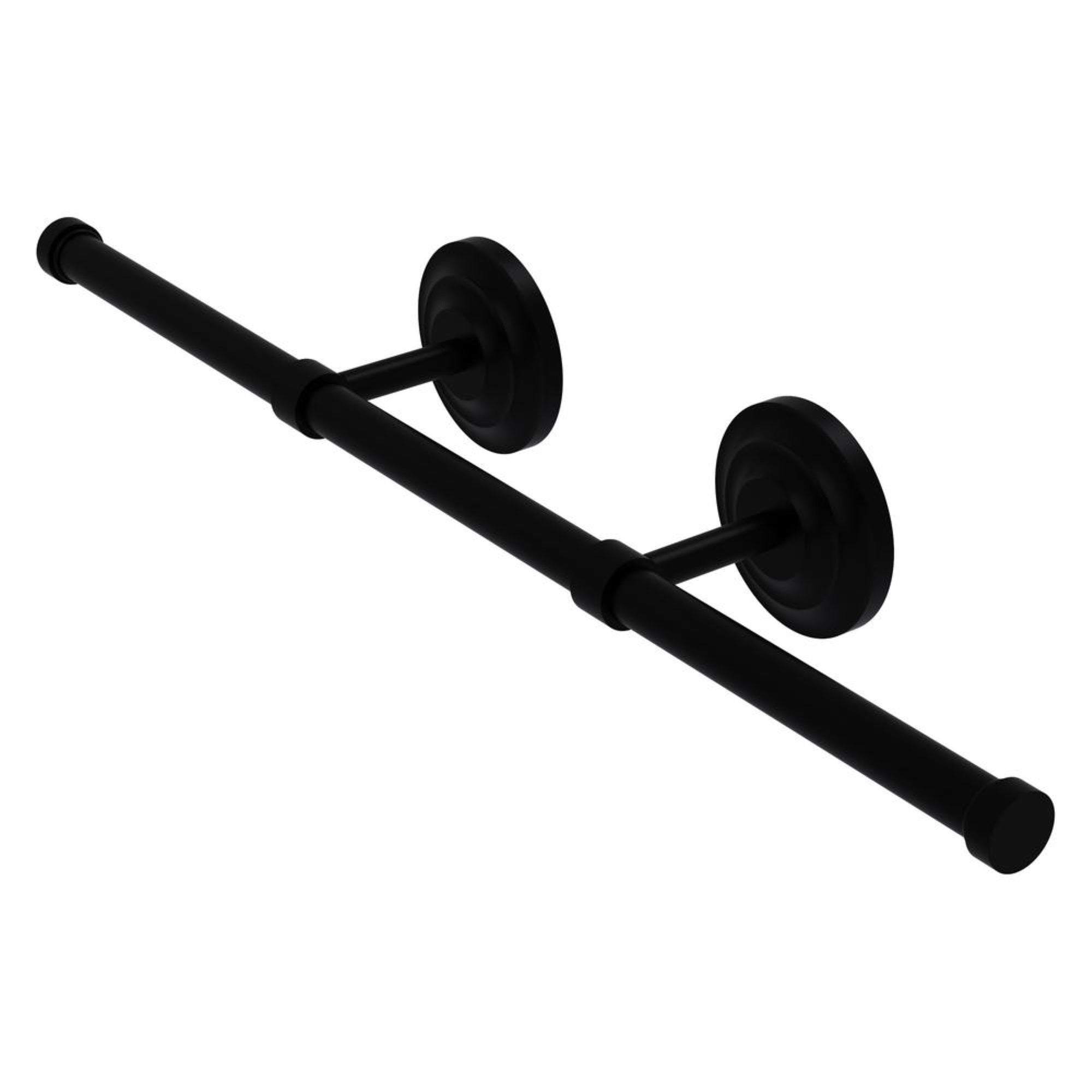 Qn-Gt-3-Bkm Que New Collection Wall Mounted Horizontal Guest Towel Holder, Matte Black