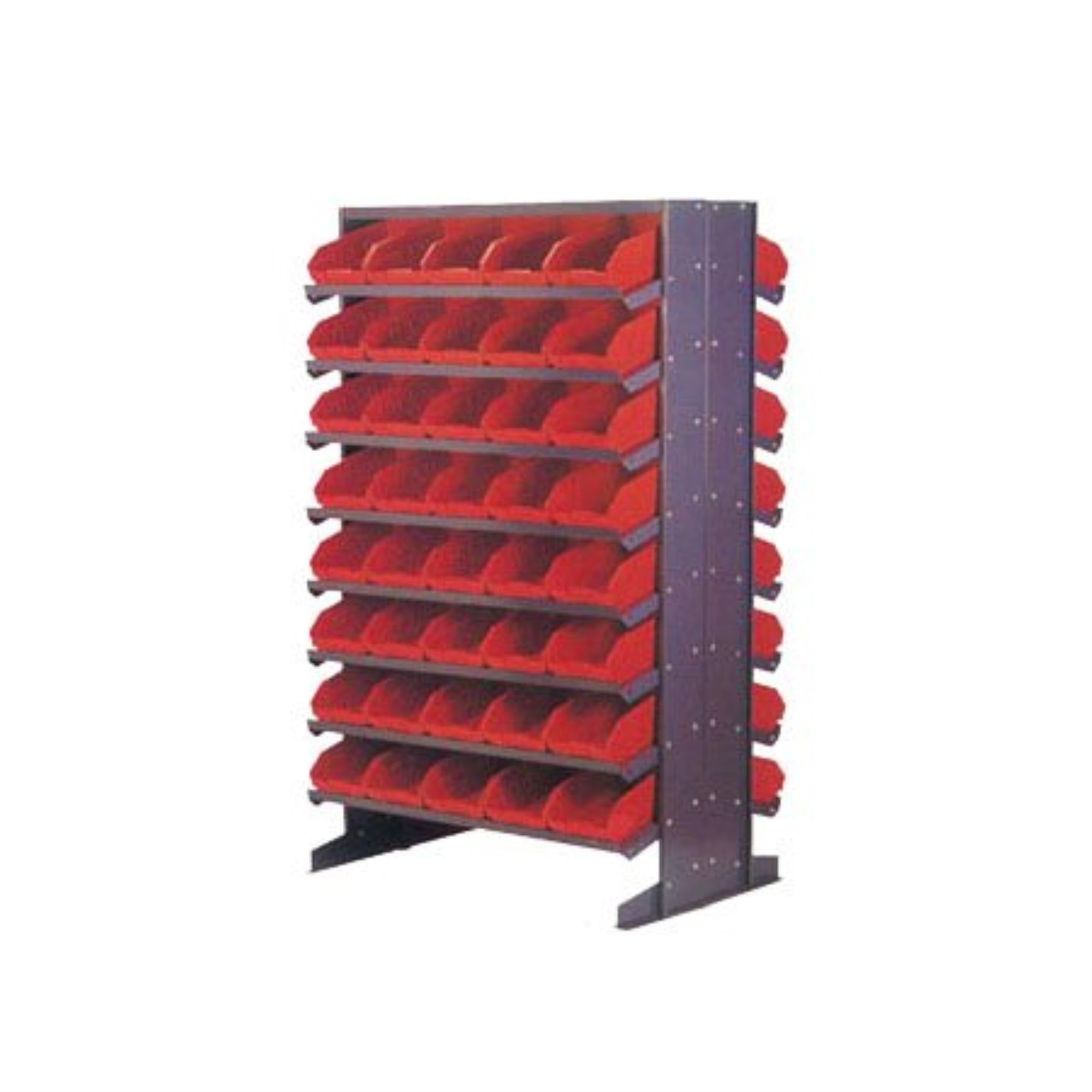 Pick Rack, slopped, double sided, 24L x 36W x 60H, 800 lbs. capacity, (16) shelves configuration, includes: (192) QSB100 blue bi