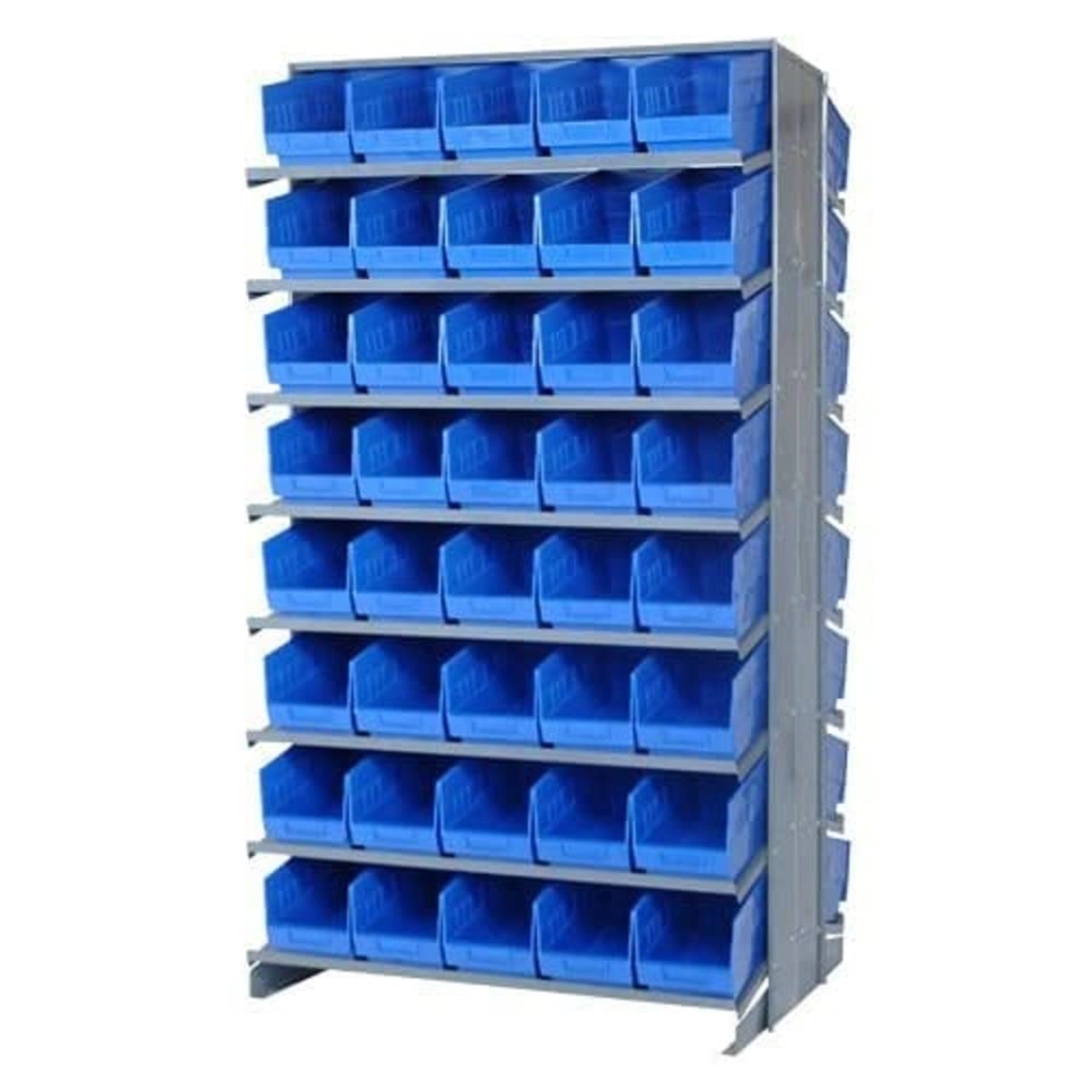 Pick Rack, Slopped, Double Sided, 24L X 36W X 63-1/2H, 800 Lbs. Capacity, (16) Shelves Configuration, Includes: (80) Qsb202 Blue