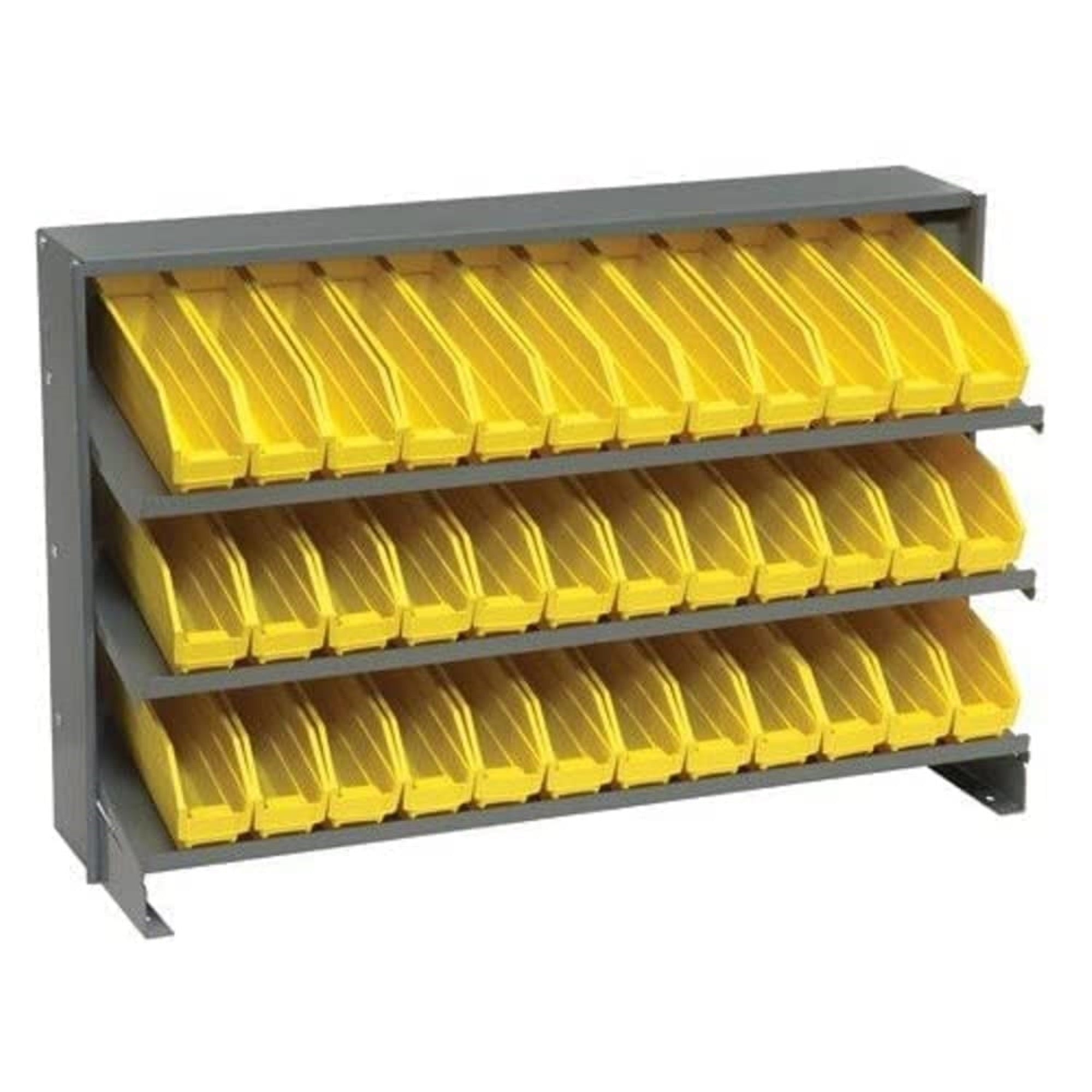 Pick Rack, Slopped, Bench Style, 12-1/2L X 36W X 23H, 250 Lbs. Capacity, (3) Shelves Configuration, Includes: (36) Qsb100 Yellow