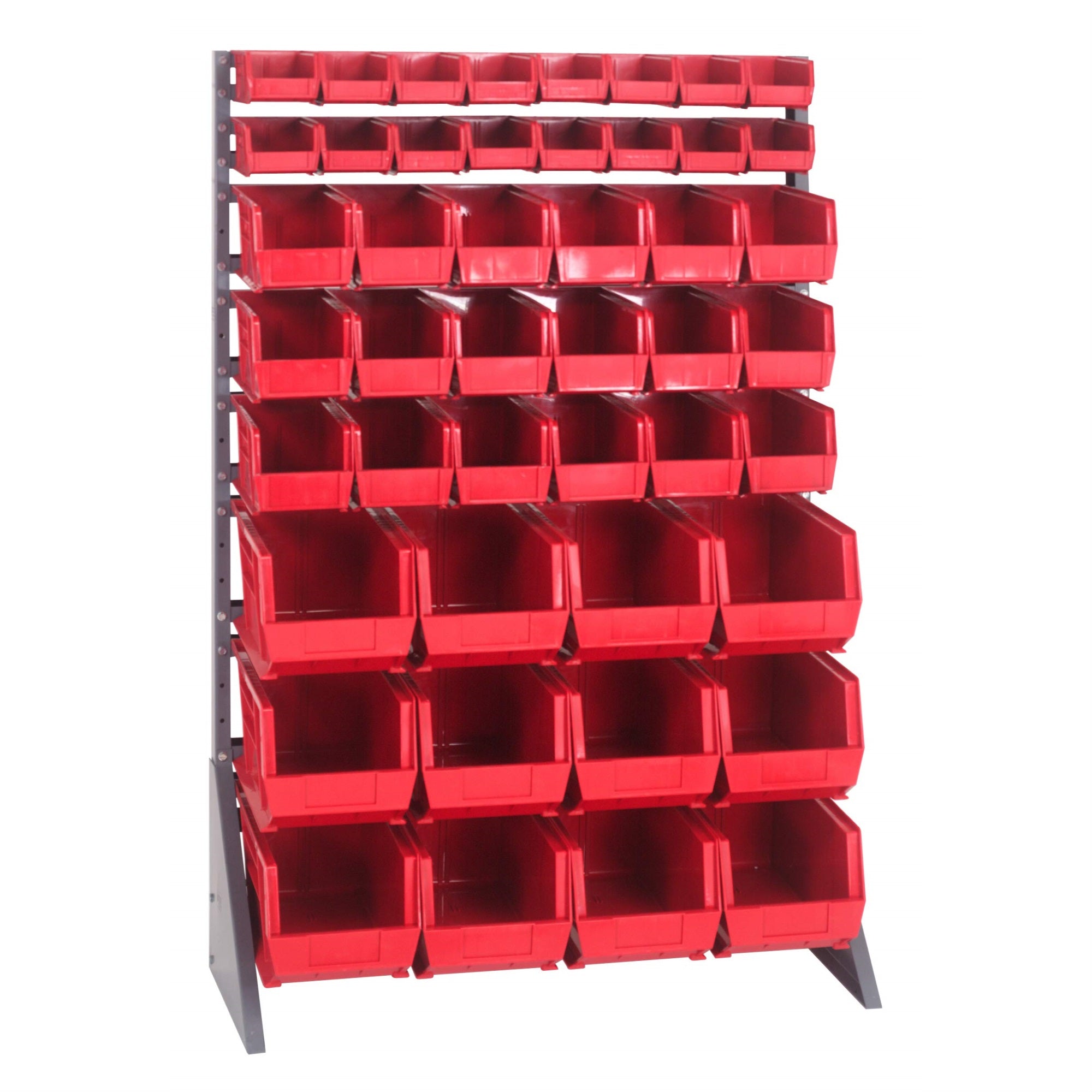 Rail Rack, Single Sided, 36L X 15W X 53H, 600 Lbs Load Capacity, Includes: (16) Rails, (16) Qus220, (18) Qus230 And (12) Qus240
