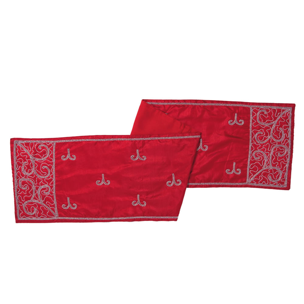 Vickerman 14'' X 90'' Filigree Scroll Table Runner - Qtx17314