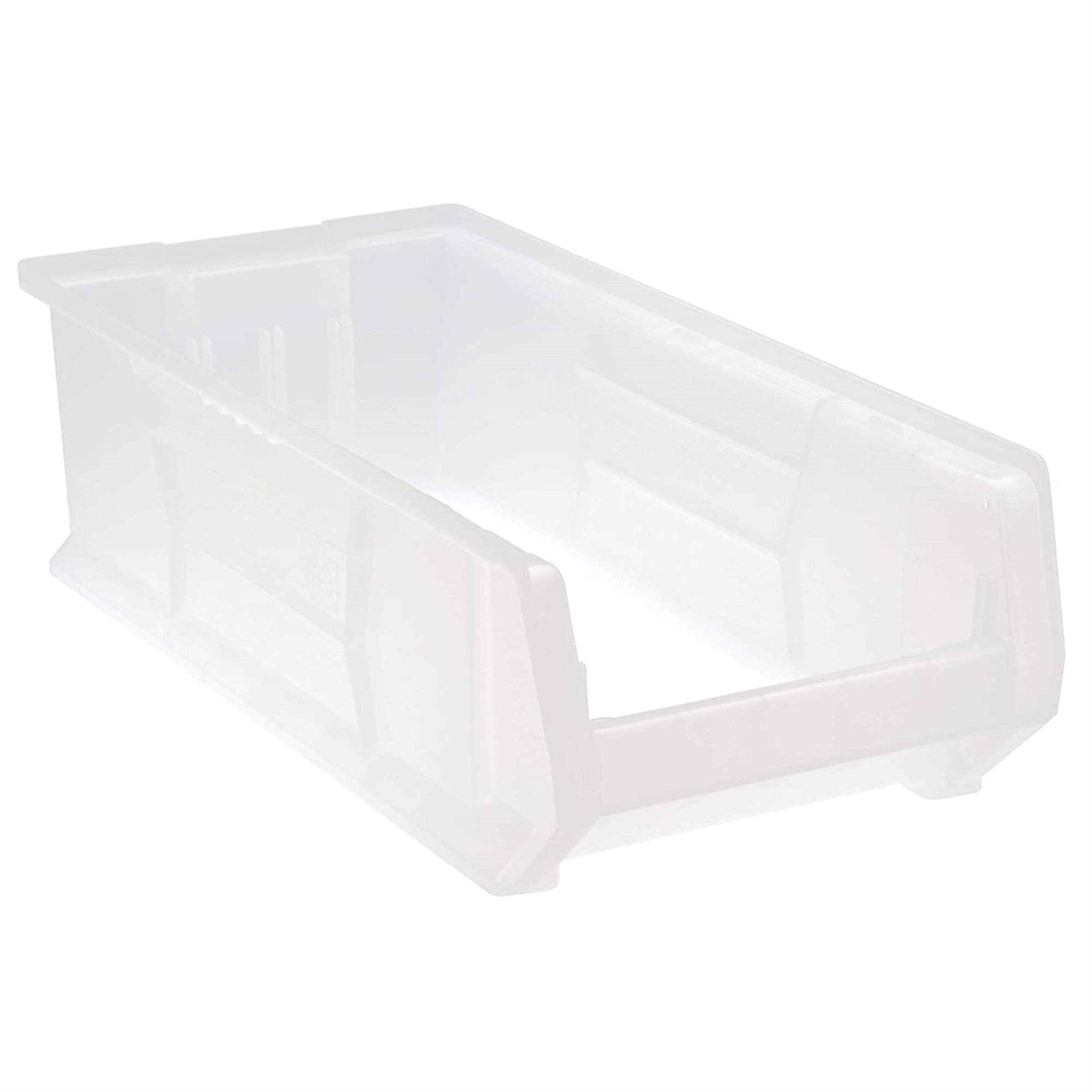 Hulk 24 Container, 23-7/8L X 11W X 7H, Stackable, Polypropylene, Clear, Made In Usa