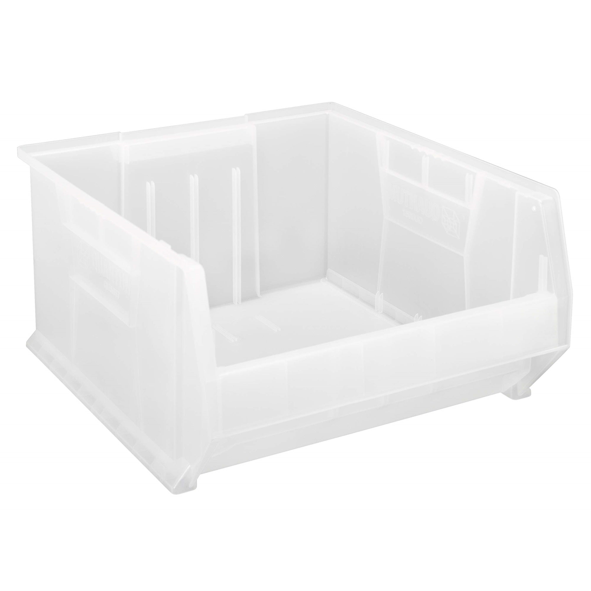 Hulk 24 Container, 23-7/8L X 22-1/2W X 12H, Stackable, Polypropylene, Clear, Made In Usa
