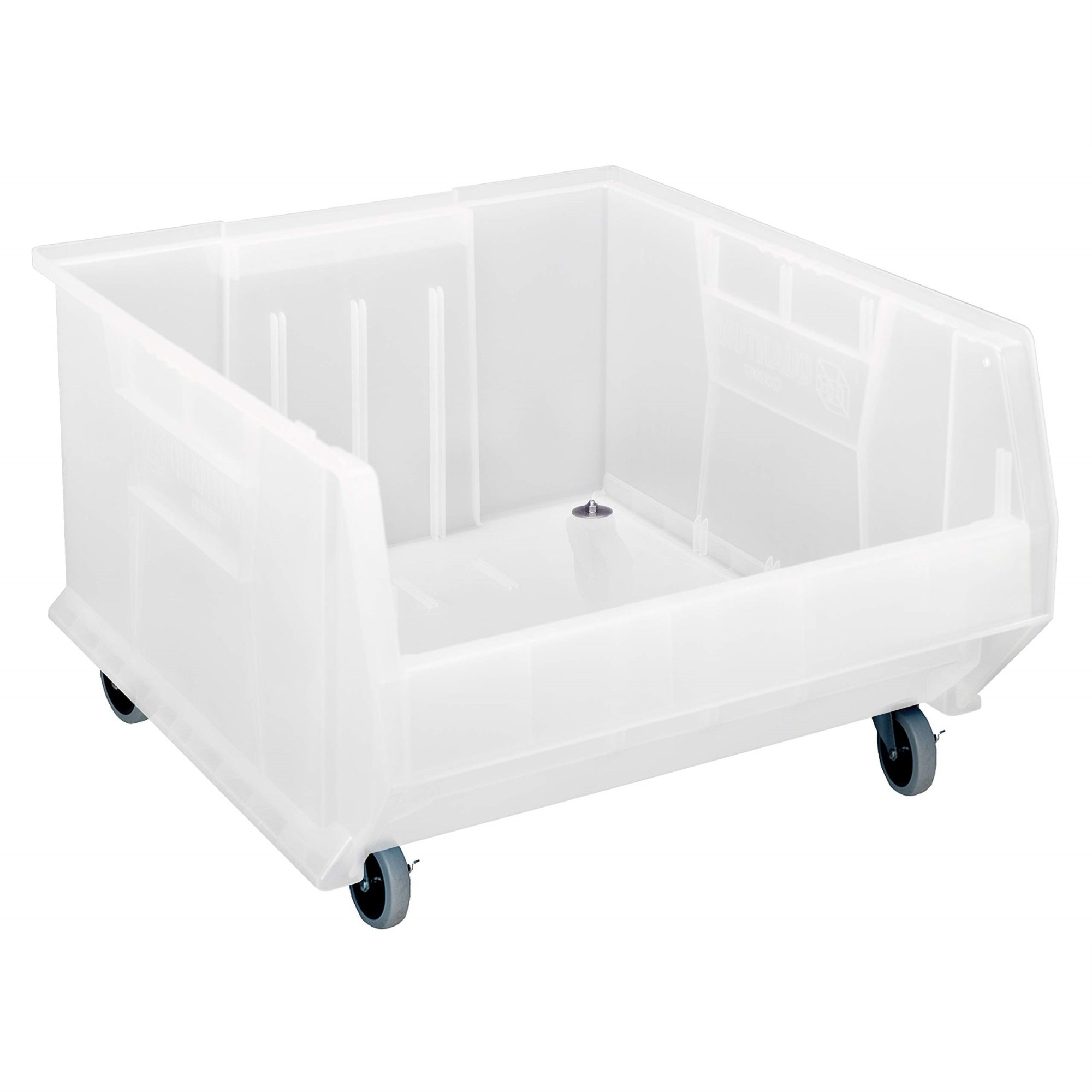 Hulk 24 Container, Mobile, 23-7/8L X 22-1/2W X 15H, Stackable, Polypropylene, Yellow, Made In Usa