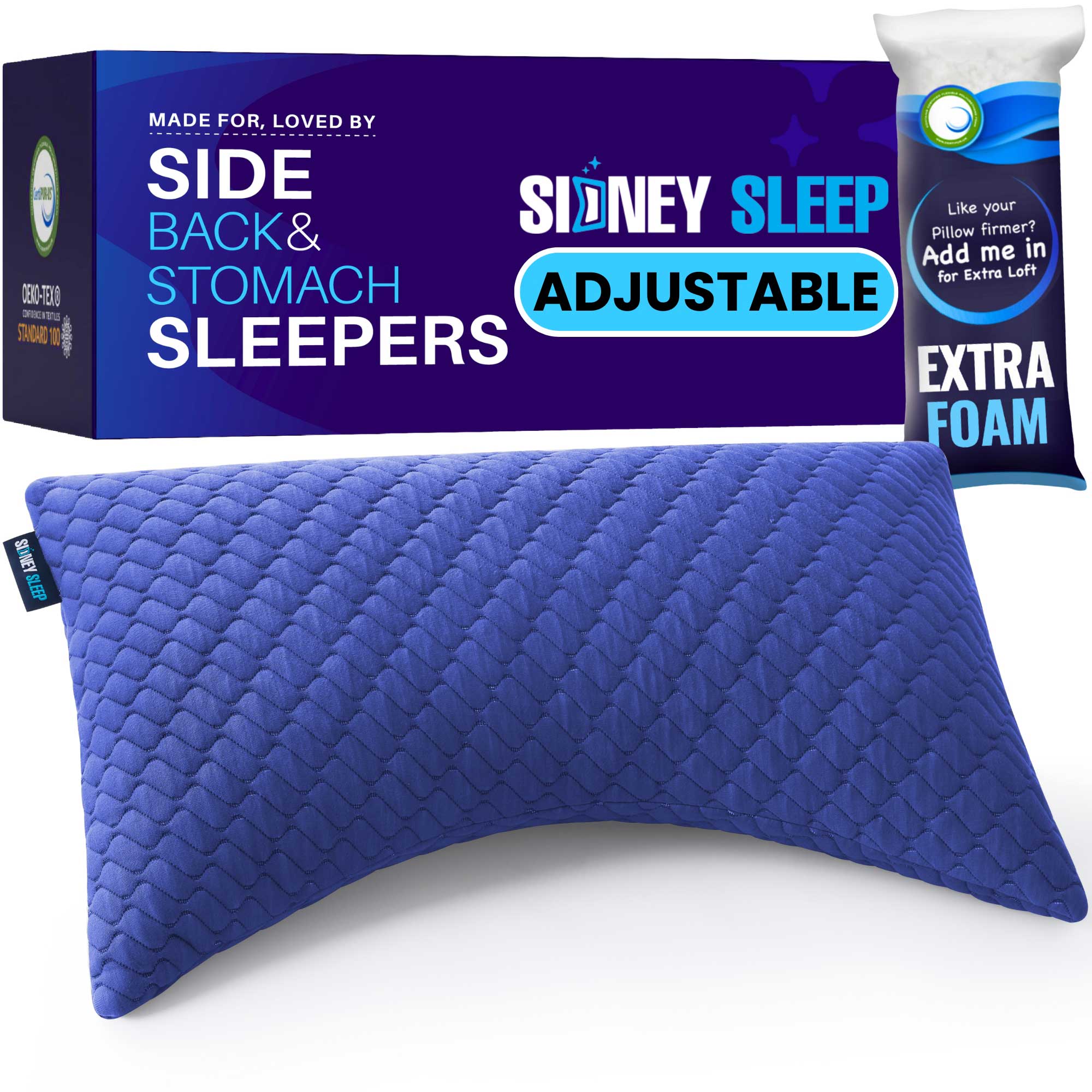 Bamboo Curve Pillow + Extra Foam