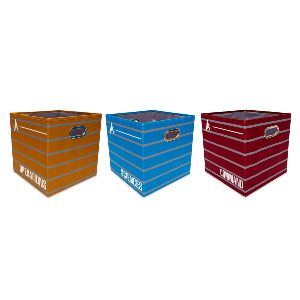 Star Trek: The Next Generation 13-Inch Storage Bin Cube Organizers  Set Of 3