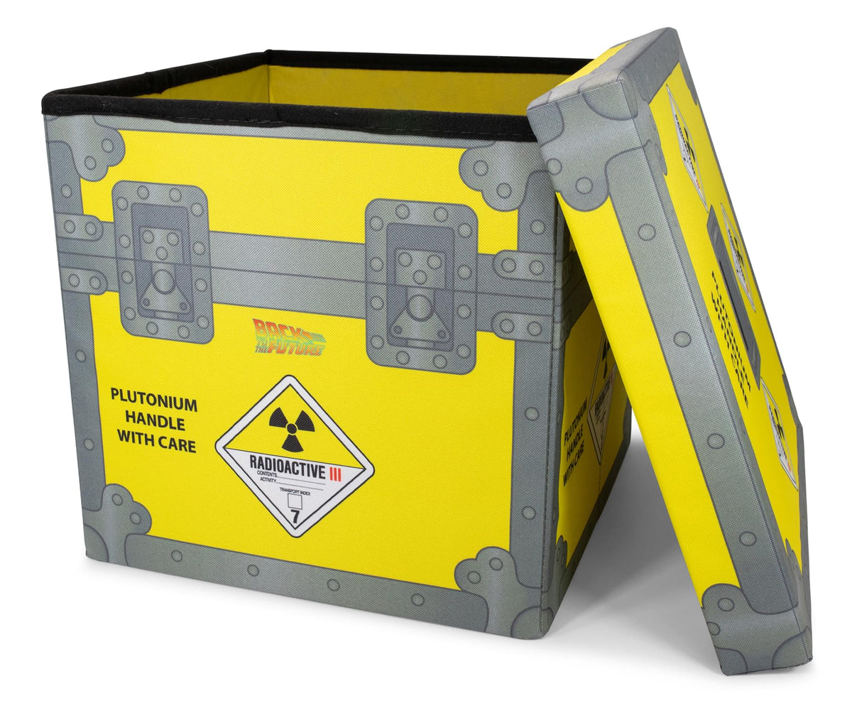 Back To The Future Plutonium Storage Bin Cube Organizer With Lid | 15 Inches
