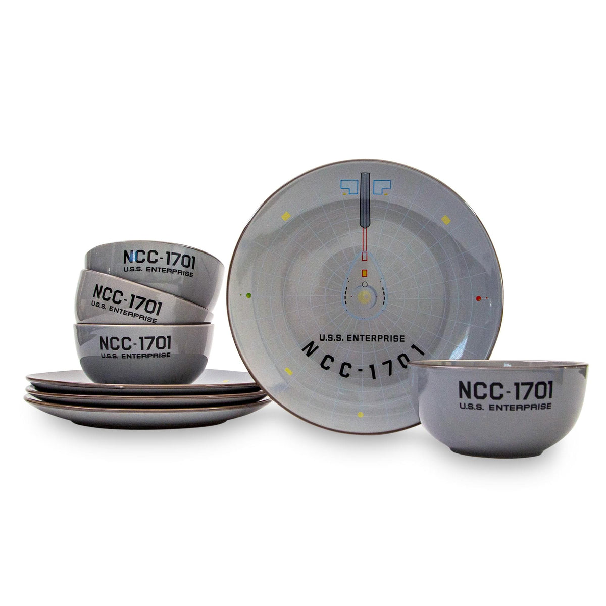 Star Trek: The Original Series Ncc-1701 Series 8-Piece ceramic Dinnerware Set