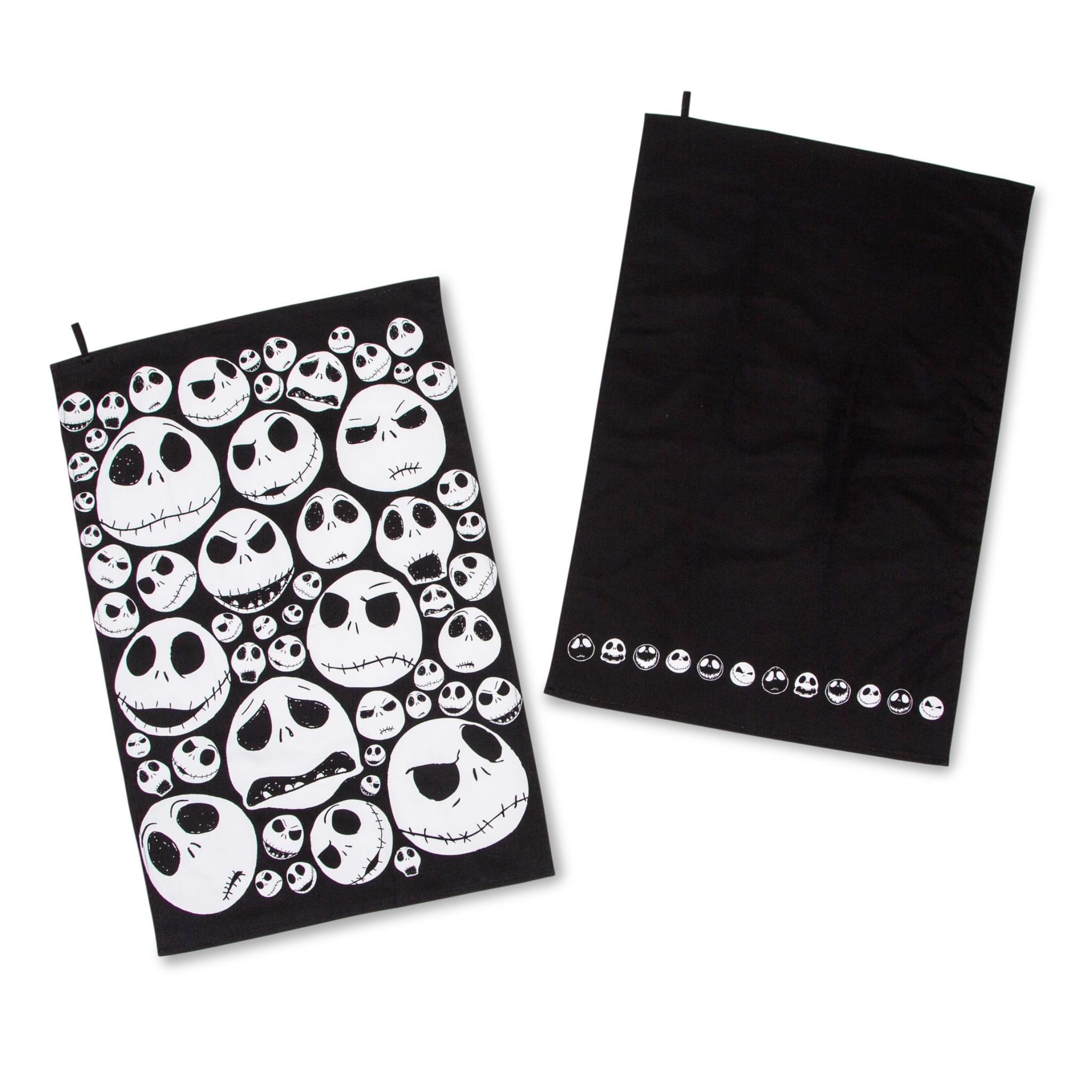Disney The Nightmare Before christmas Jack Skellington Faces Kitchen Towel Set