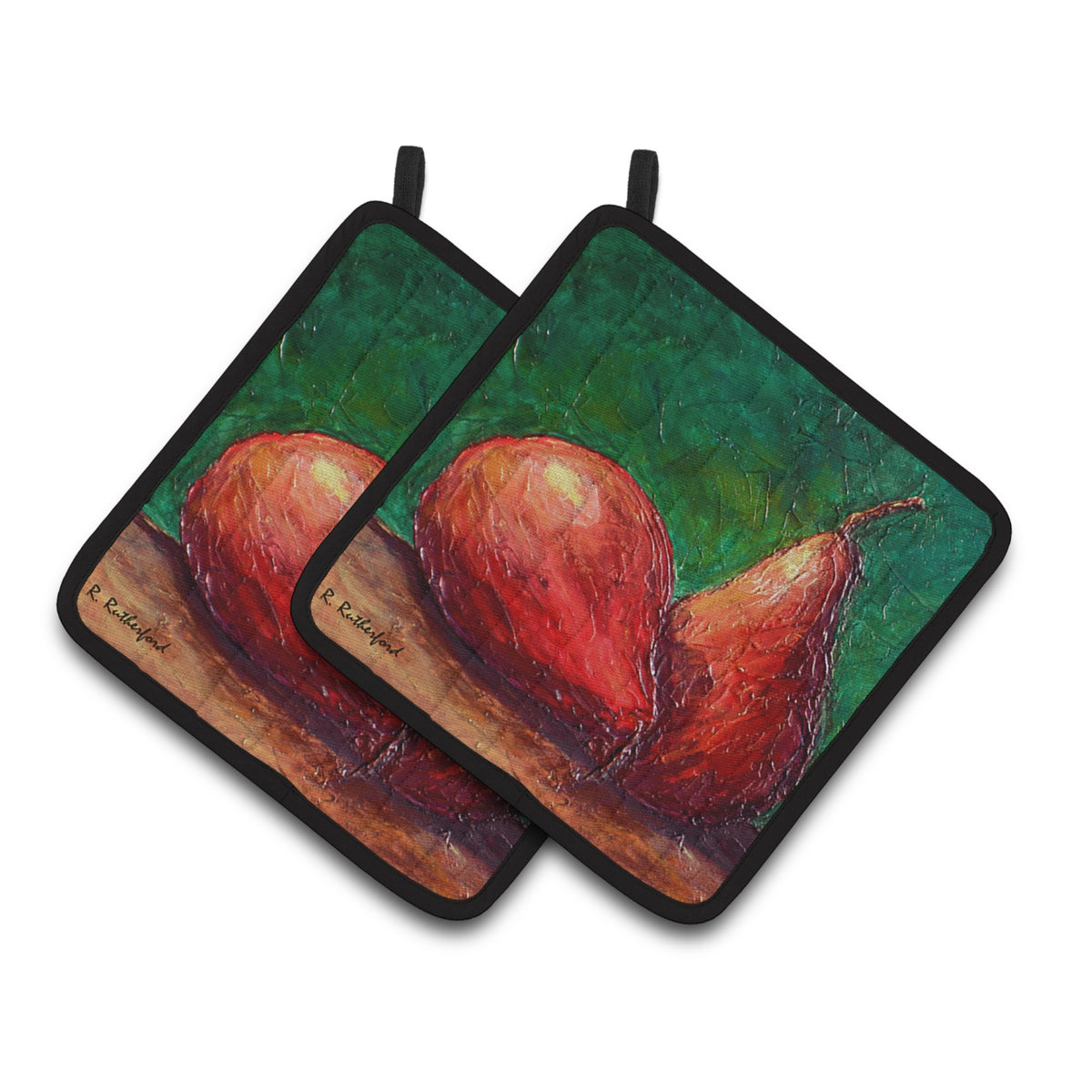 'Caroline'S Treasures Pears Pair Of Pot Holders Rdr2008Pthd, 7.5Hx7.5W, Multicolor''