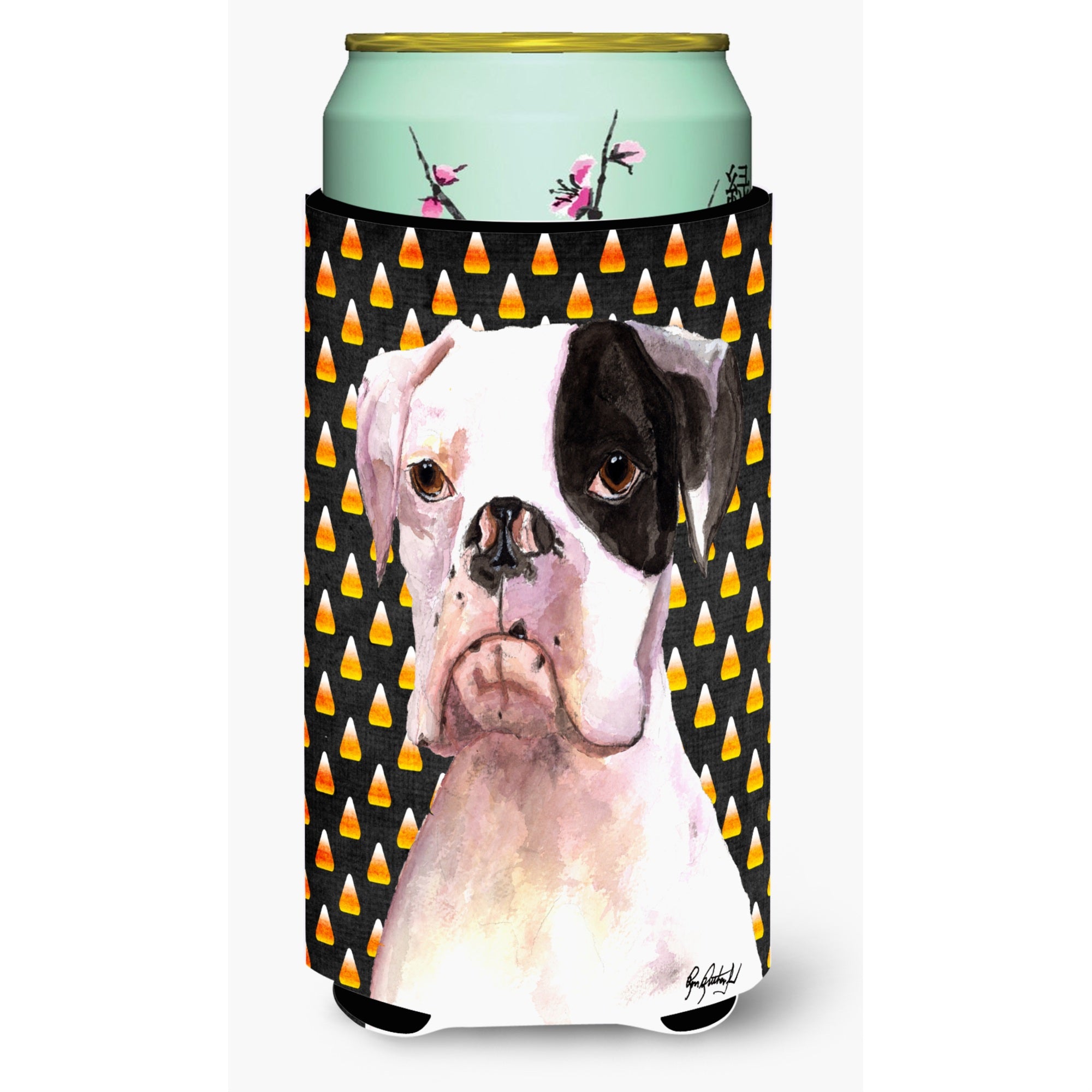 Cooper Candy Corn Boxer Halloween Tall Boy Beverage Insulator Beverage Insulator Hugger Rdr3008Tbc
