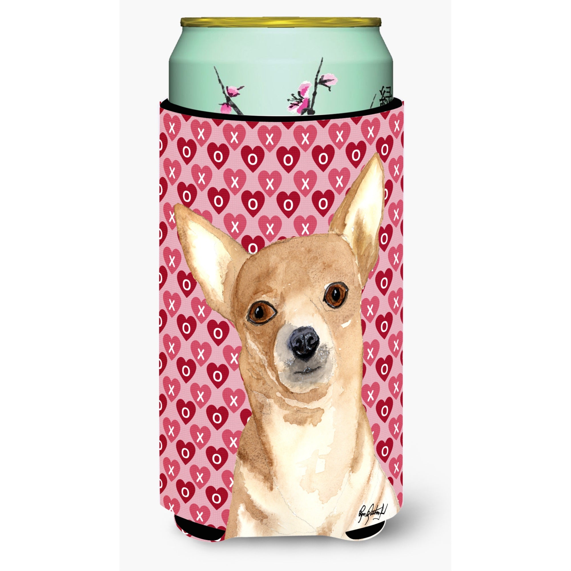 Chihuahua Love And Hearts Tall Boy Beverage Insulator Beverage Insulator Hugger Rdr3014Tbc