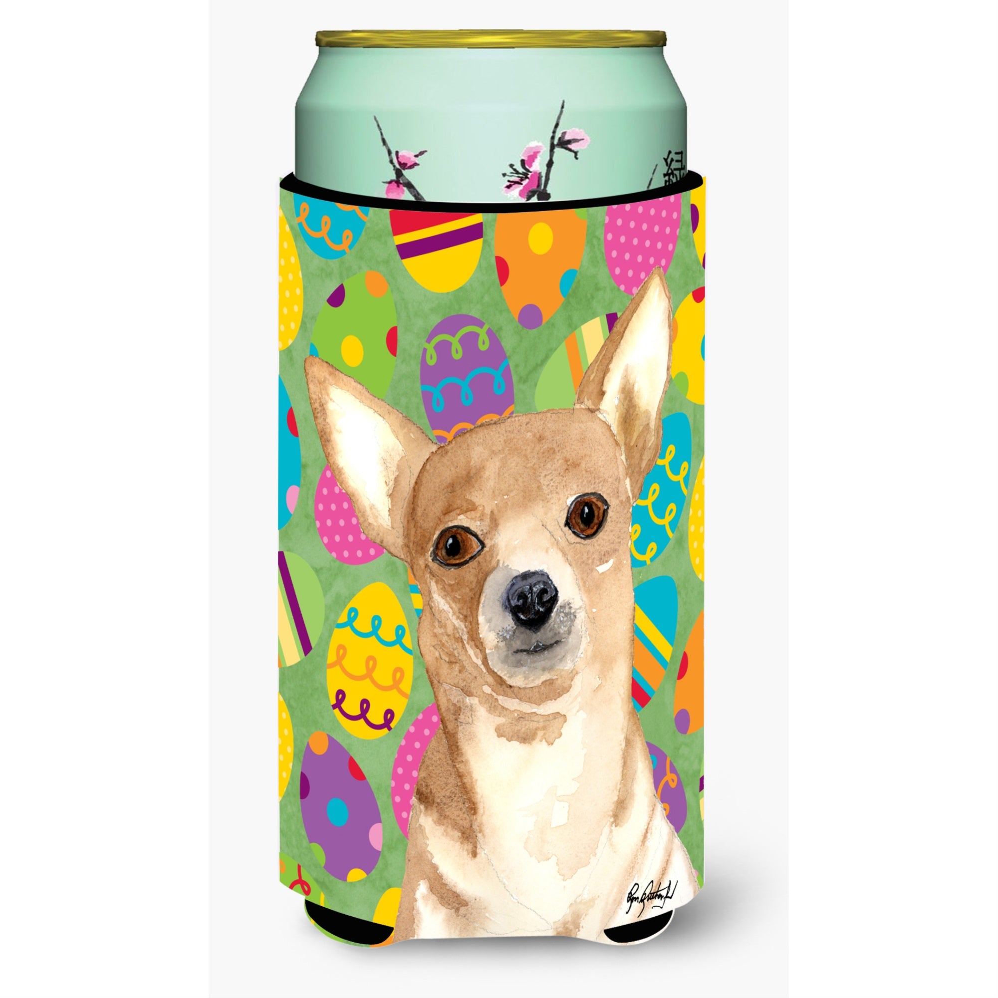 Eggravaganza Chihuahua Easter Tall Boy Beverage Insulator Beverage Insulator Hugger Rdr3017Tbc