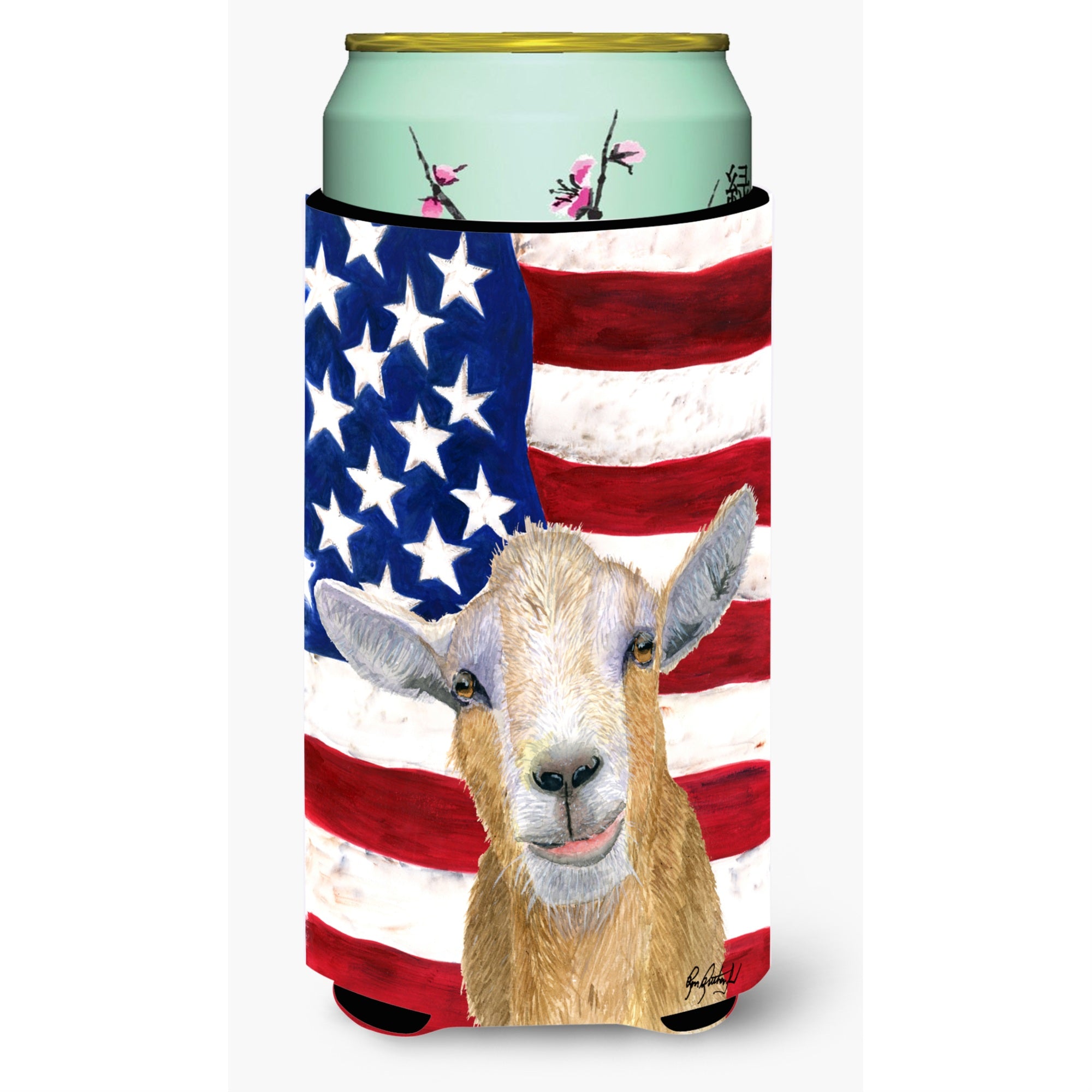 Usa American Goat Tall Boy Beverage Insulator Beverage Insulator Hugger Rdr3028Tbc