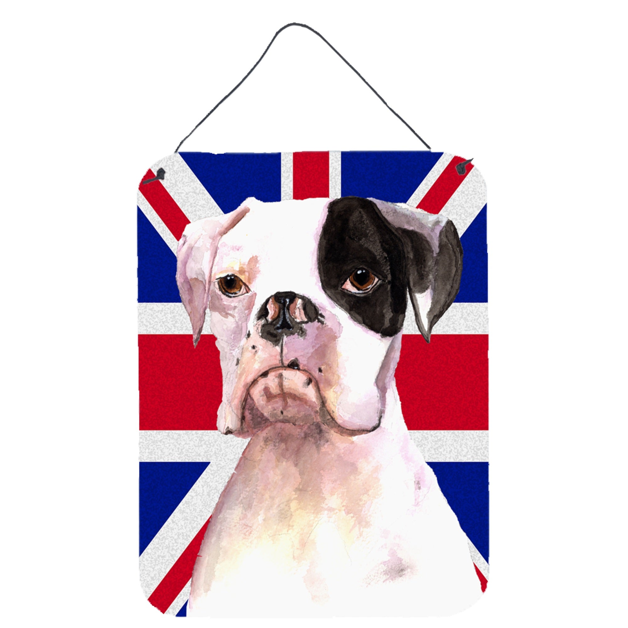 'Caroline'S Treasures Boxer Cooper With English Union Jack British Flag Wall Or Door Hanging Prints, 16'''' X 12''''''