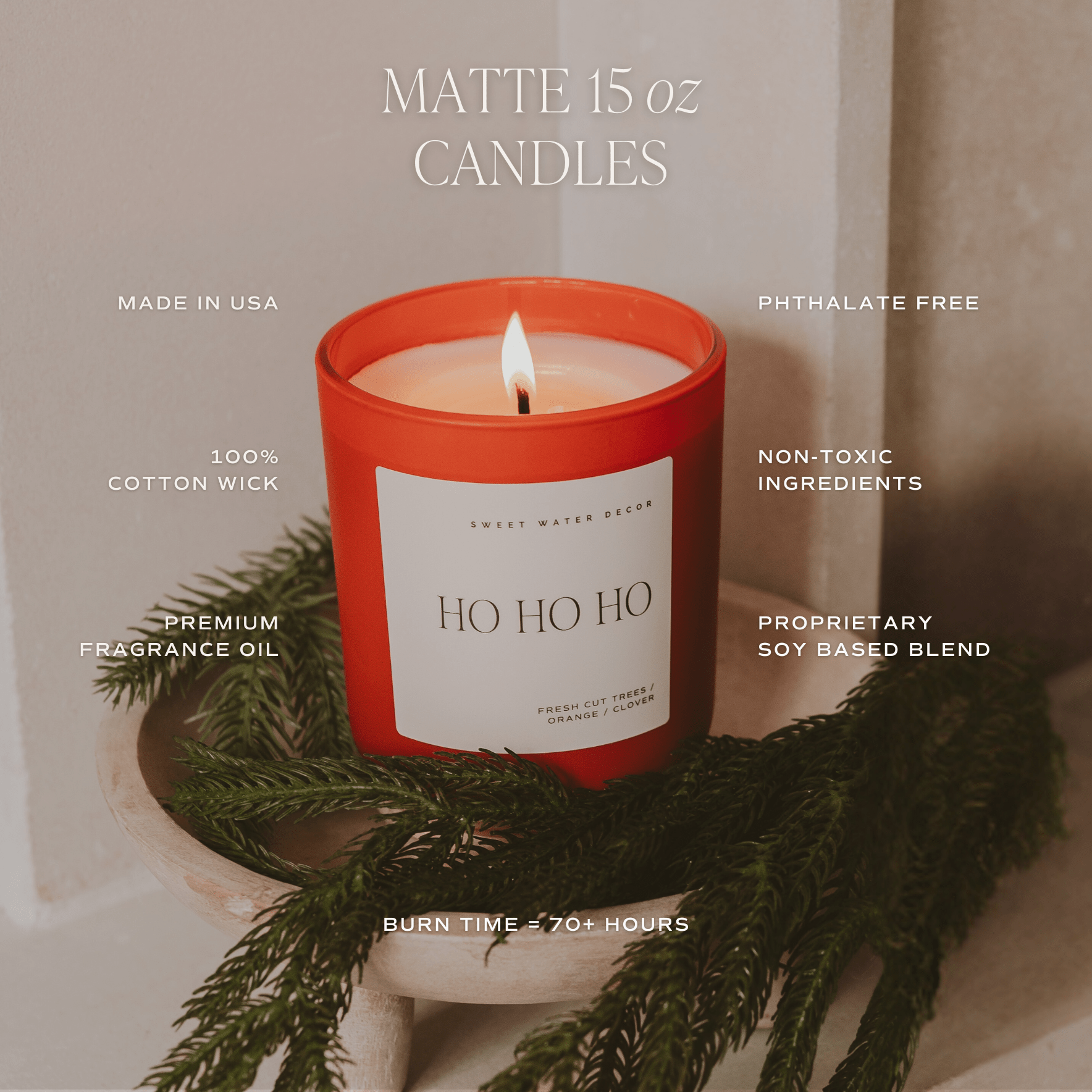 Be Mine Soy Candle - Red Matte Jar - 15 oz (Wildflowers and Salt)