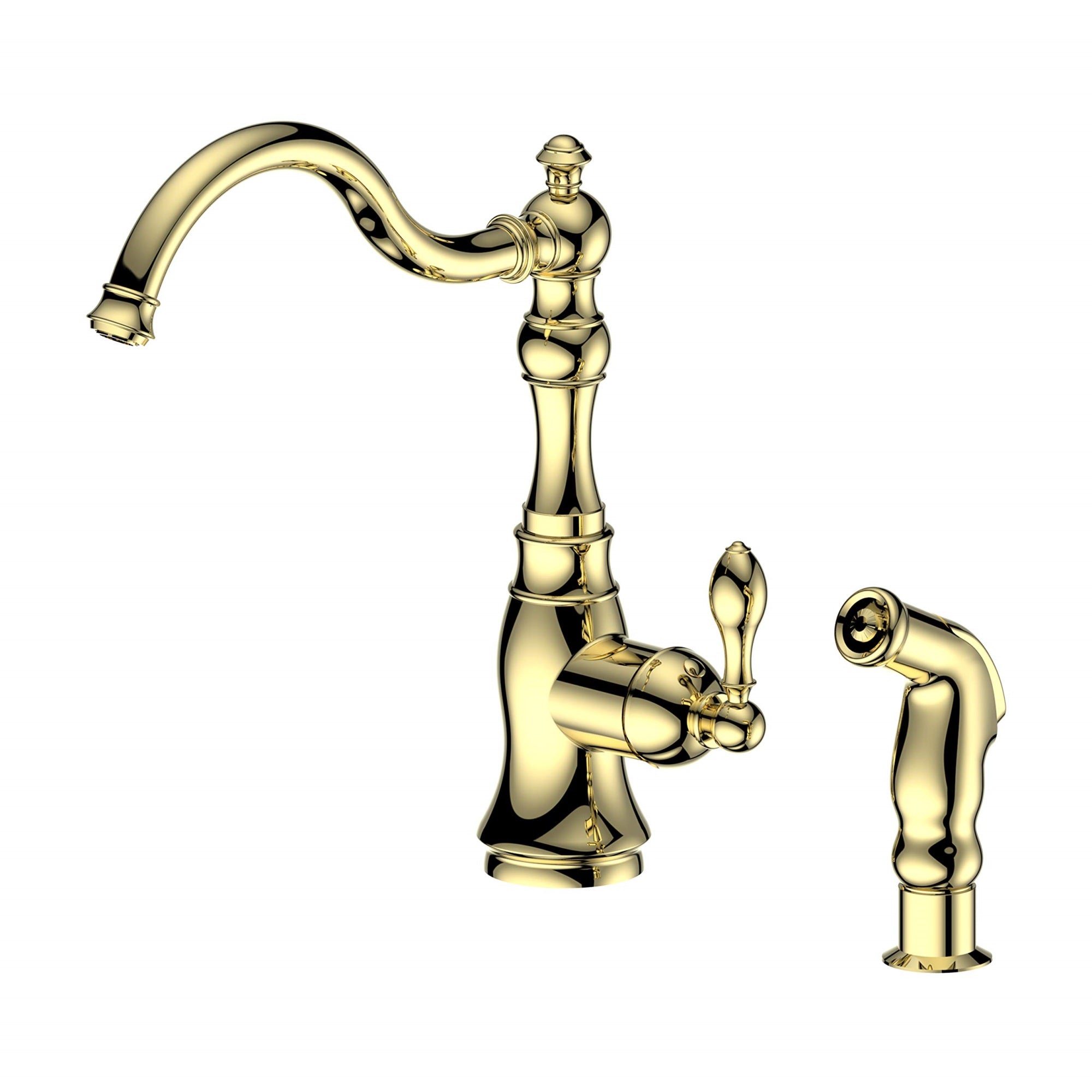 Zline Rembrandt Kitchen Faucet In Polished Gold (Rem-Kf-Pg)