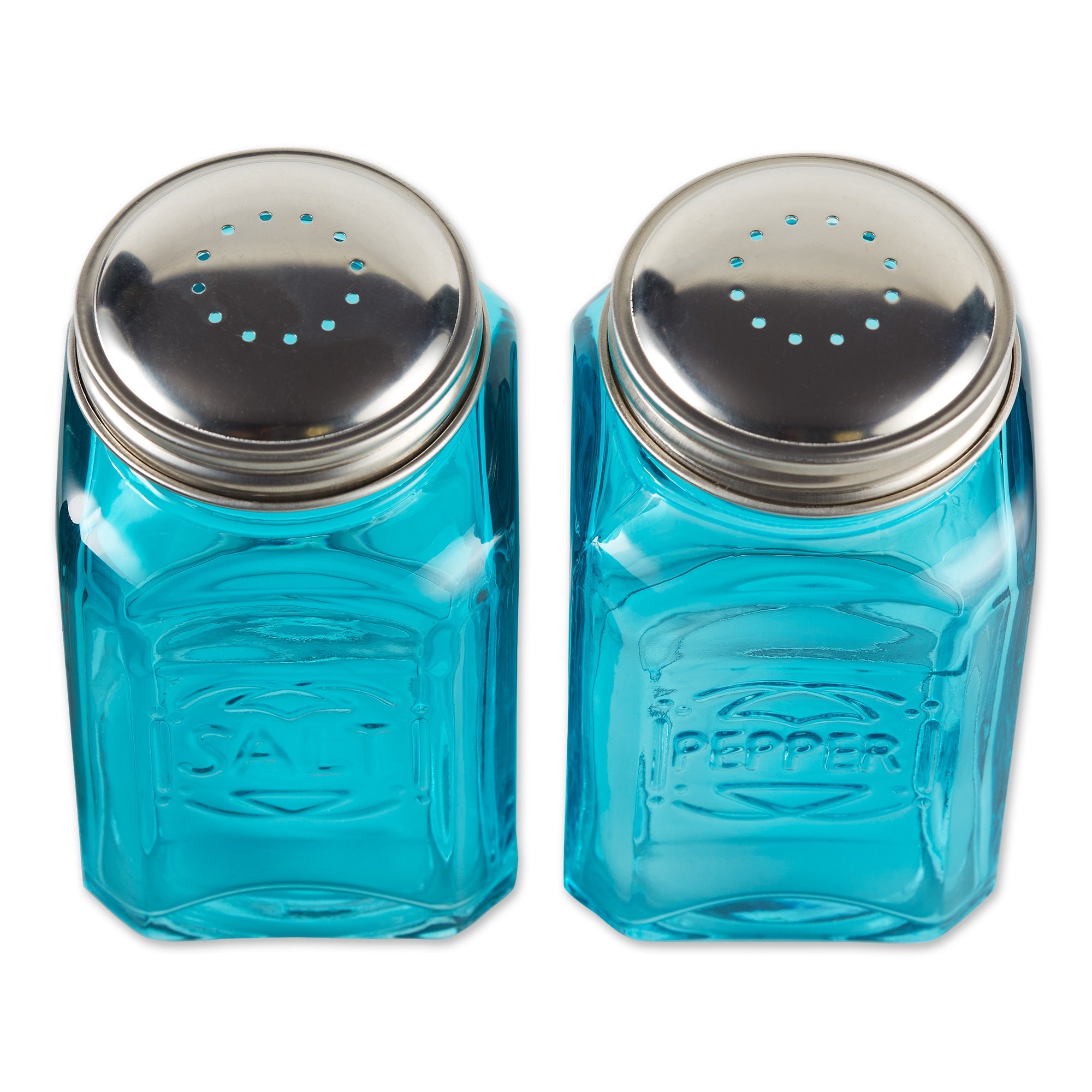 RSVP Retro Glass S&P Set - Turquoise