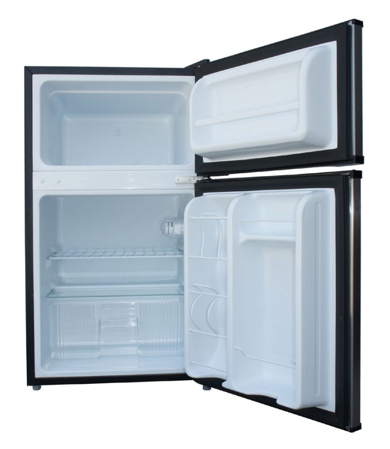 3.1 cu.ft. Double Door Refrigerator with Energy Star - Stainless Steel