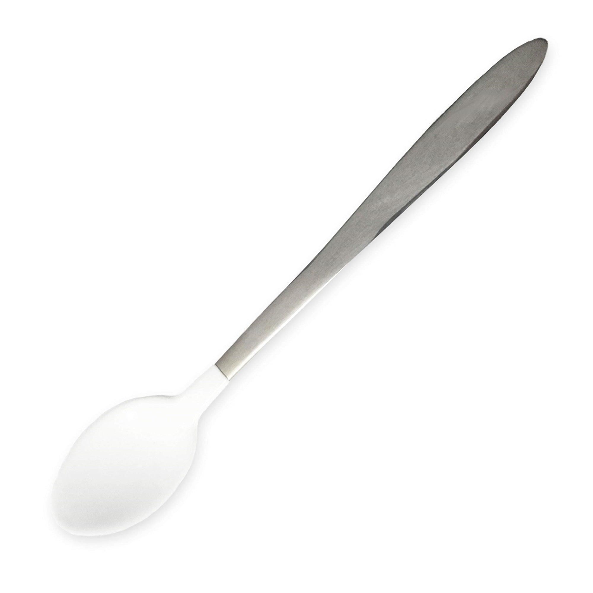 Rehabilitation Advantage Long Teaspoon With Plastisol Coating, White