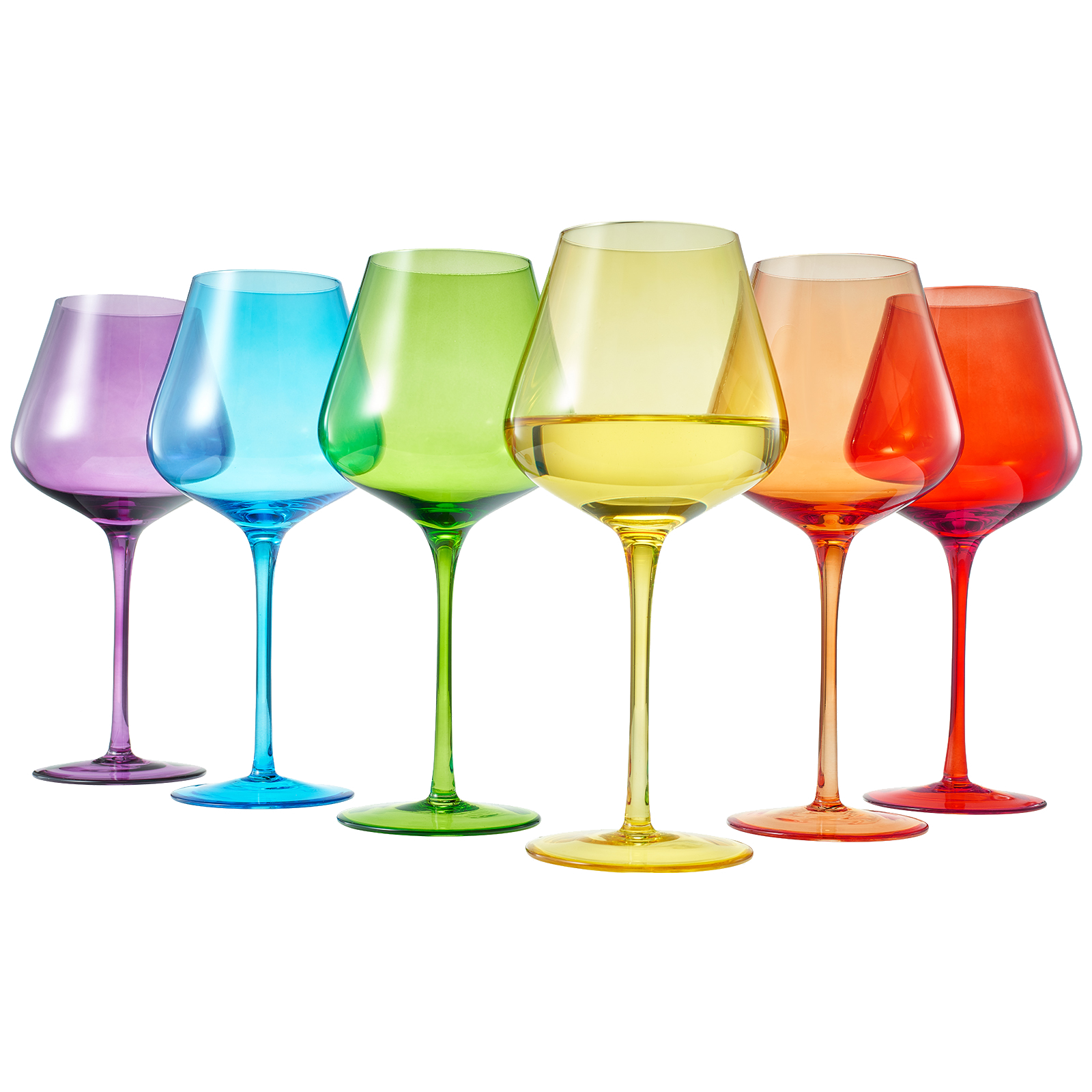 Stagioni Stemmed Wine Glassware, Set of 6, "Pride"