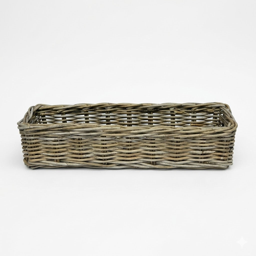 Rattan Rectangle Centerpeice Basket