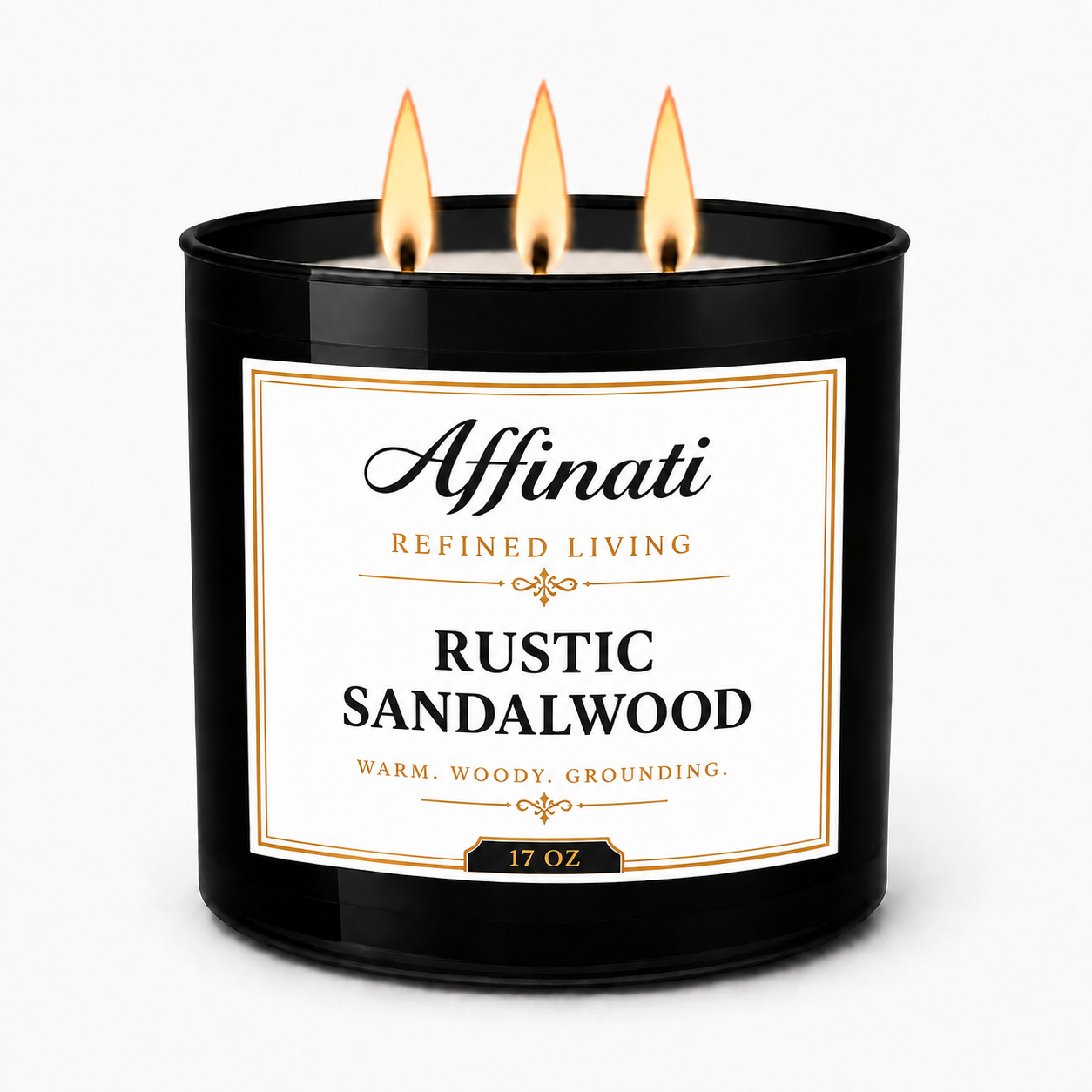 Rustic Sandalwood 3-Wick Candle