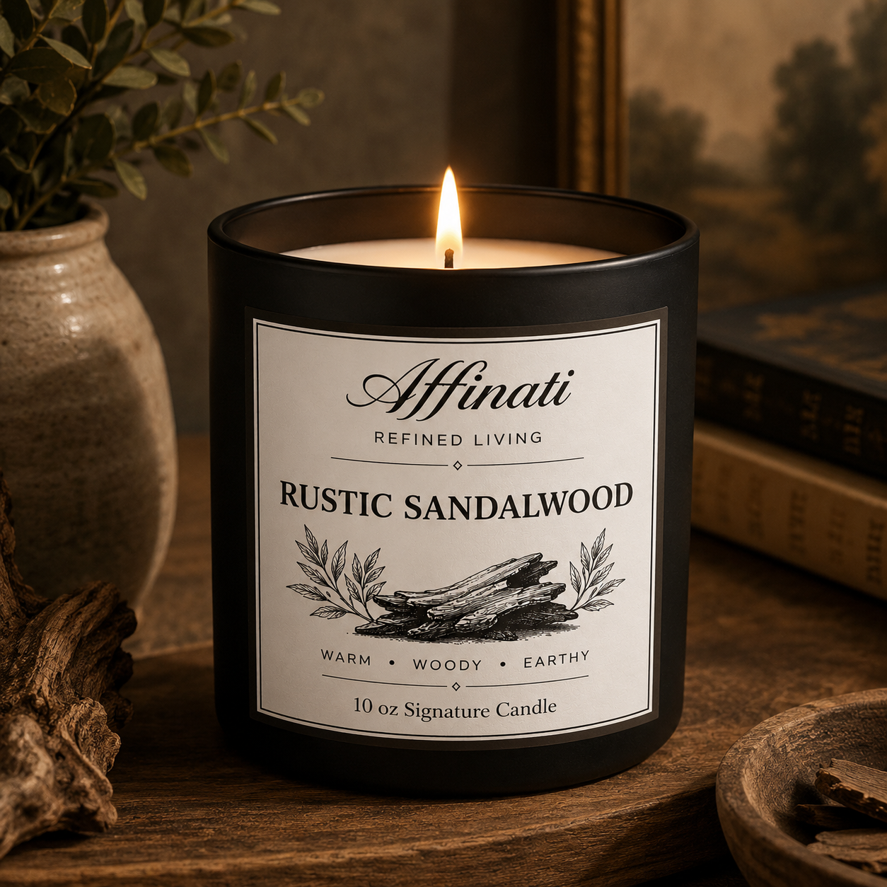 Rustic Sandalwood Signature Candle