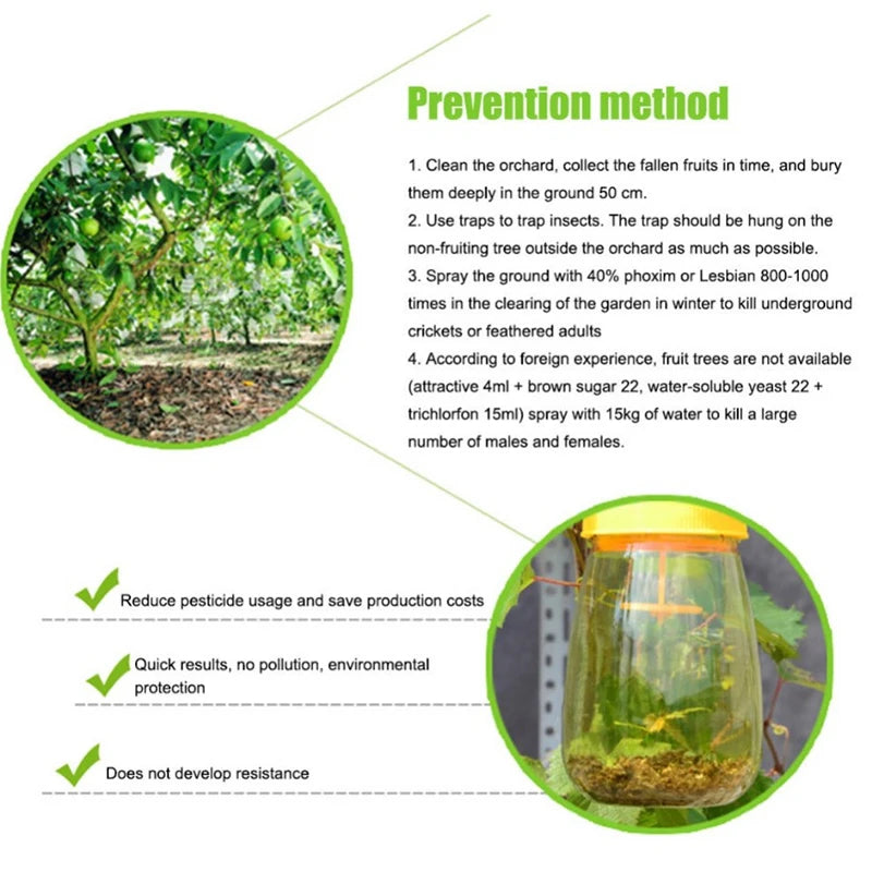 1PCS Wasp Trap Fruit Fly Flies Insect Bug Hanging Honey-Trap Catcher Killer