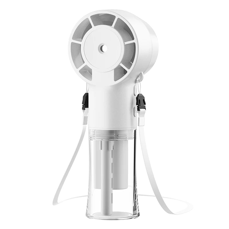 Portable Mini Humidifier Fan Neck Hanging Spray Fan Handheld Water Mist Fan Rechargeable Personal Hand Fan With Water Spray