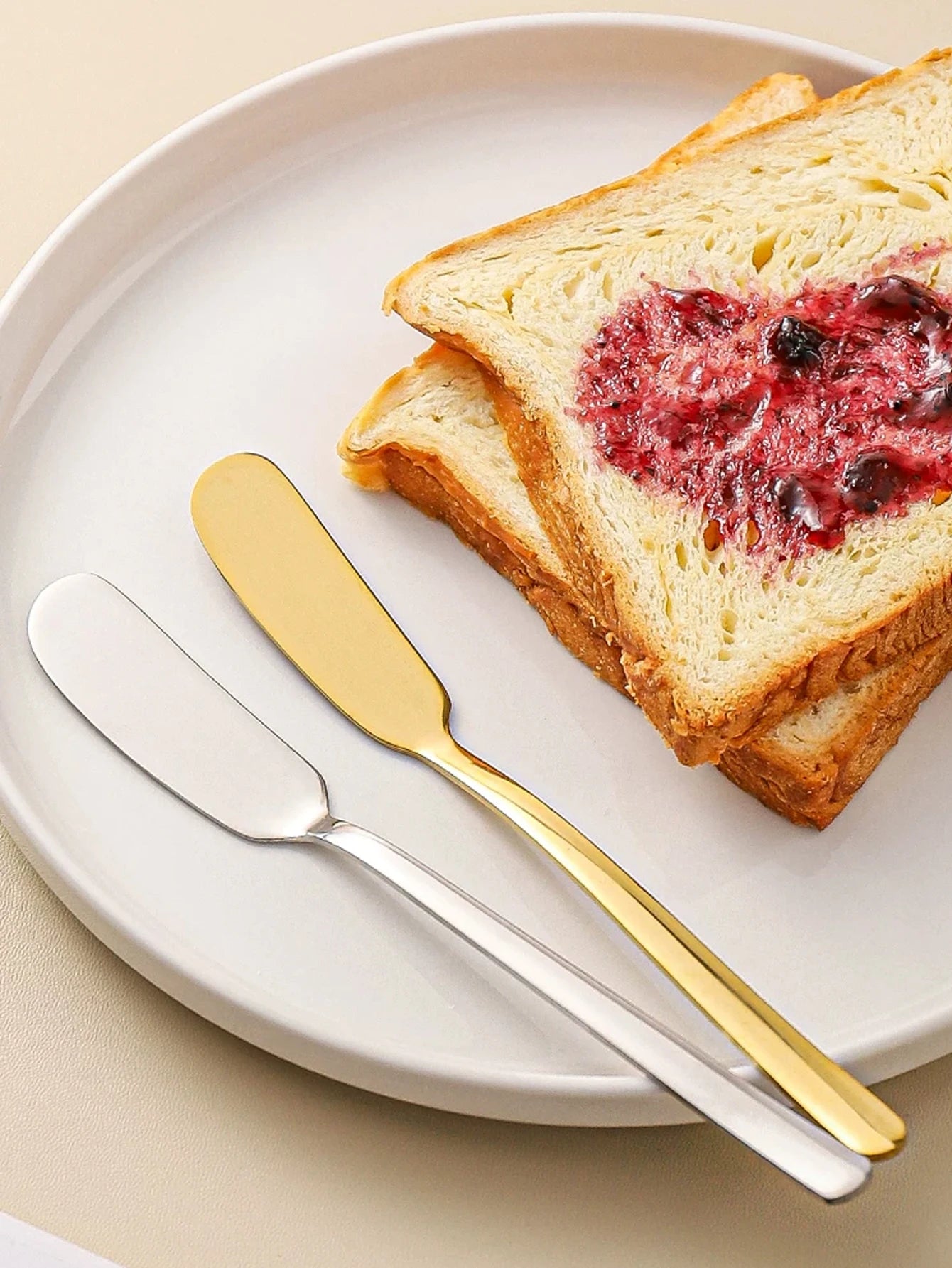 6pcs/2pcs, butter knife, stainless steel butter knife, cheese spreader, kitchen butter shovel, multifunctional butter shovel