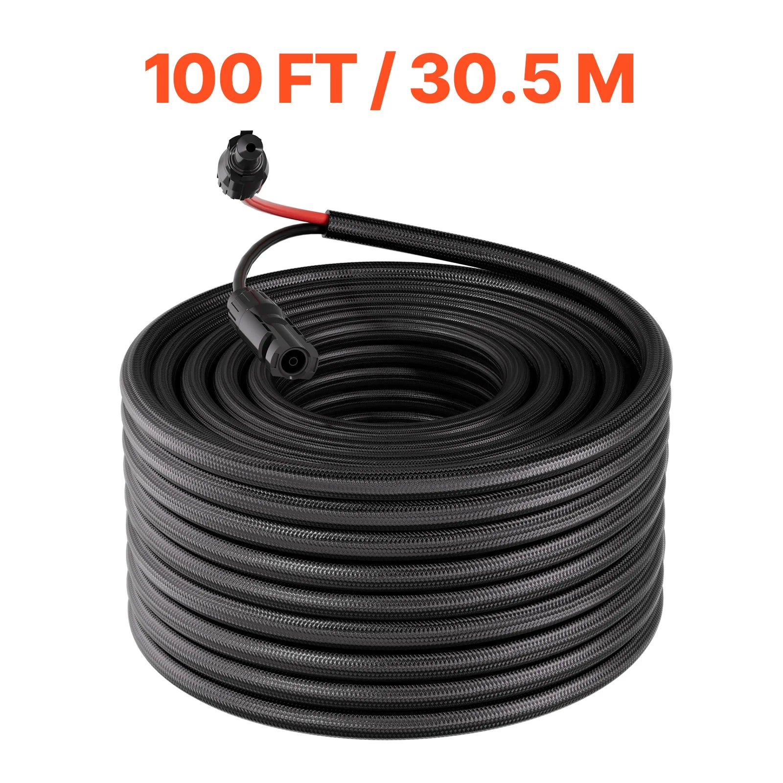 SucceBuy 30FT/50FT/100FT Solar Panel Extension Cable with Flame Retardant Protective Sleeving Female and Male Connectors for RV