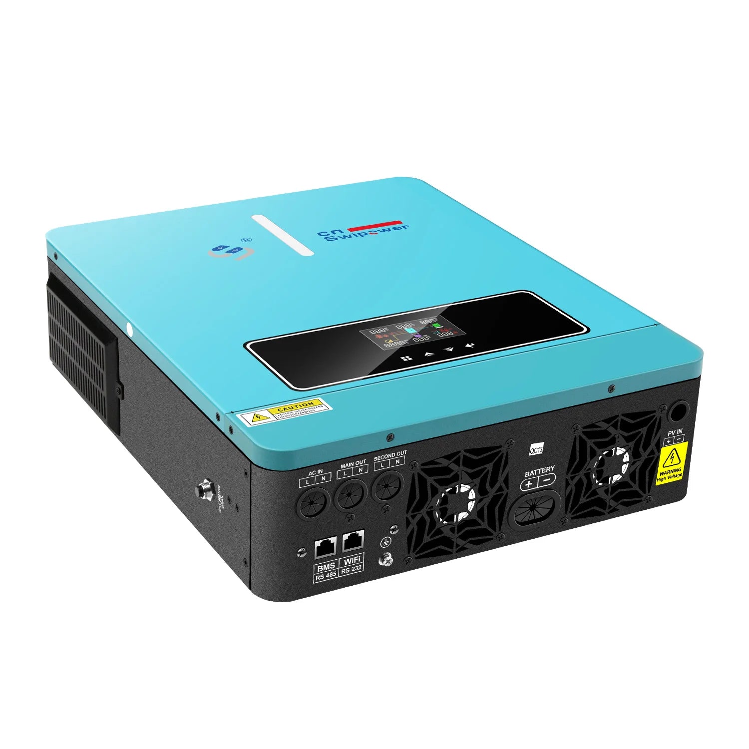 CNswipower 4000VA Solar Inverter Charger 24VDC to 120VAC 50HZ/60HZ Hybrid Inverter with 120A MPPT Technology LCD Display 3600W